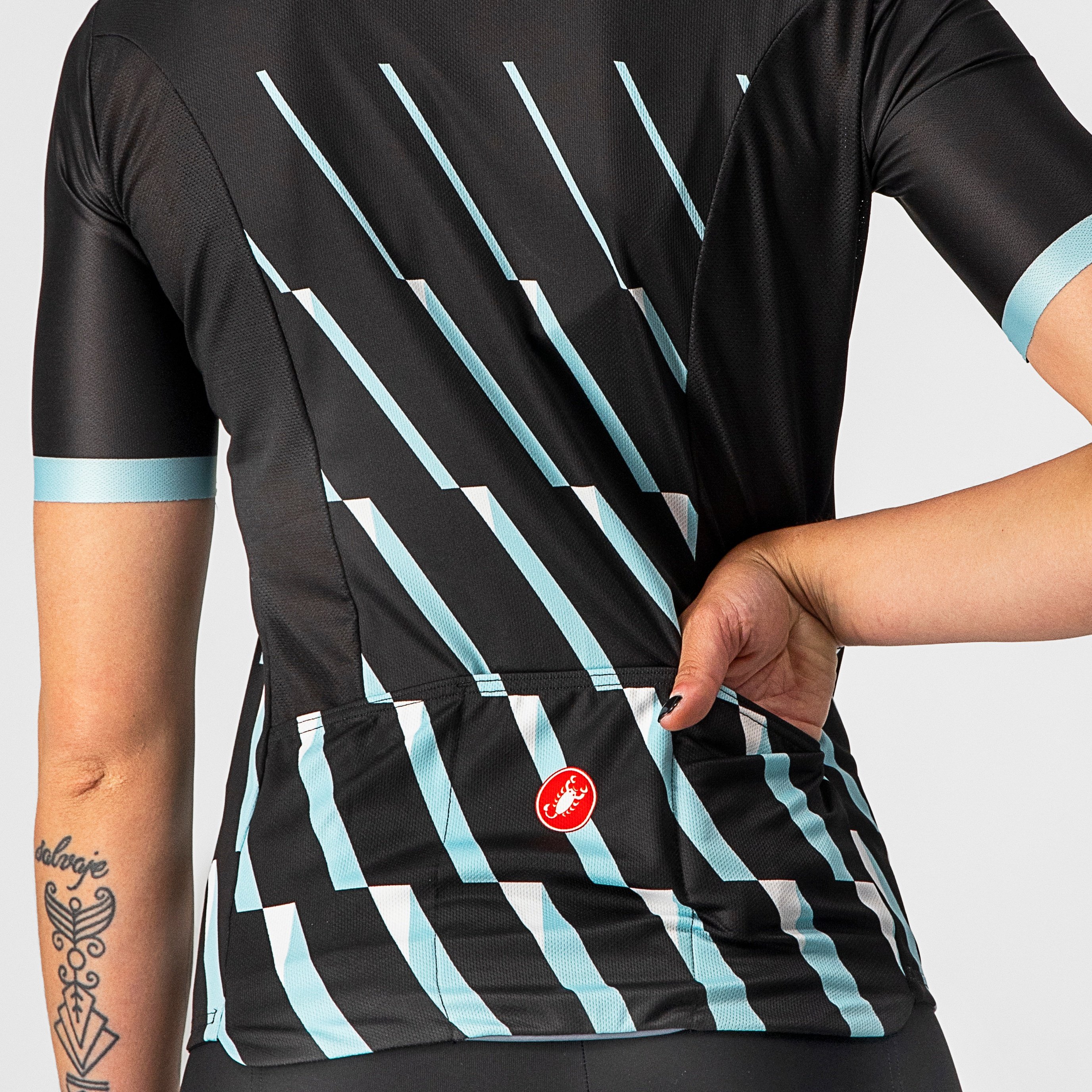 Pendio jersey - light black/sky light-white - castelli