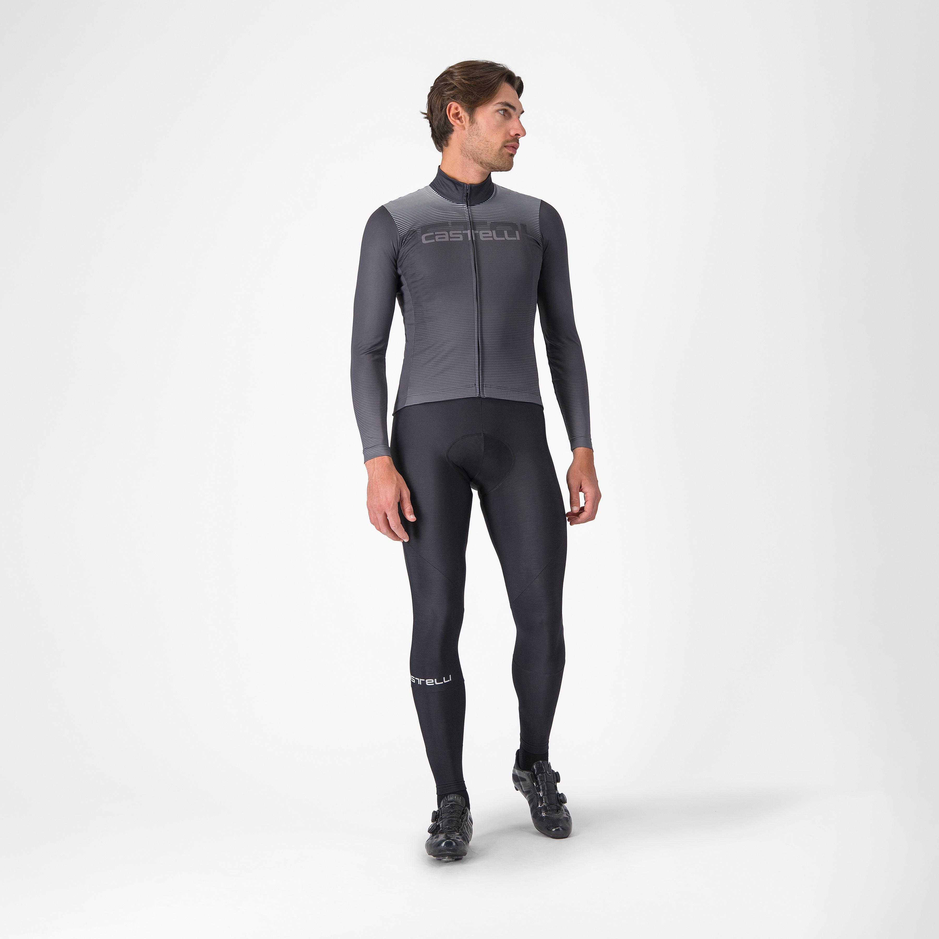 Apice thermal jersey - dark gray/smoky gray-silver gr - castelli