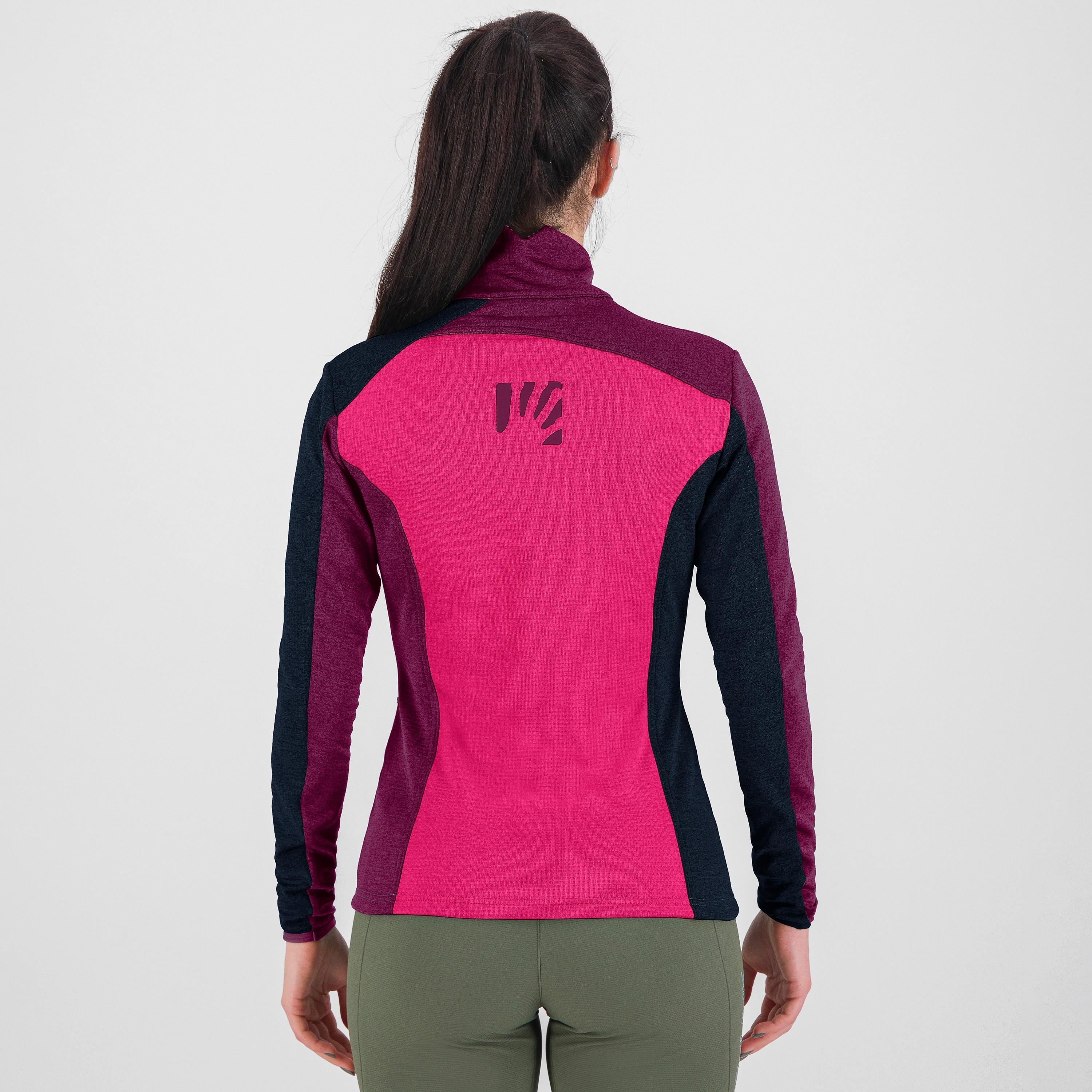 Federa full-zip w fleece - pink/boysenberry/vulcan - karpos