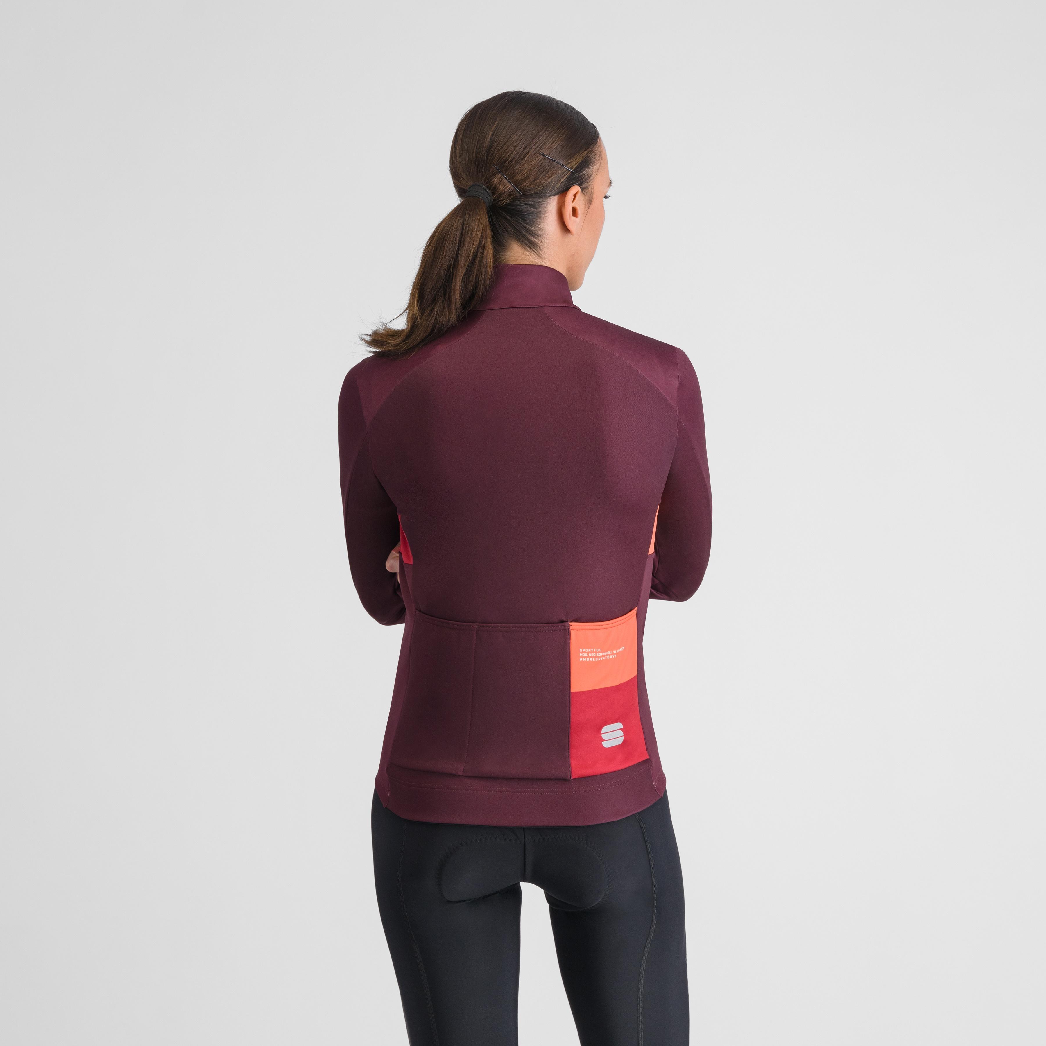 Neo 2 softshell w jacket - deep bordeaux red pompelmo - sportful