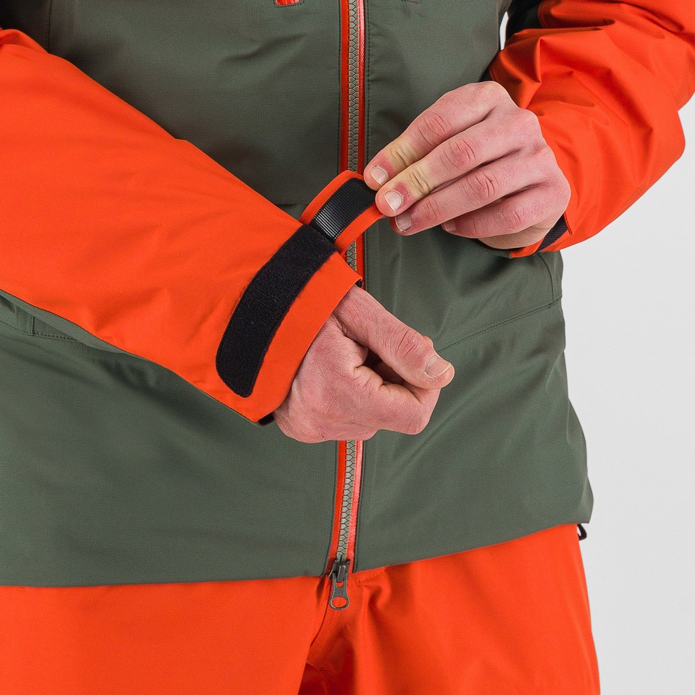 Midi shell jacket - thyme/spicy orange - karpos