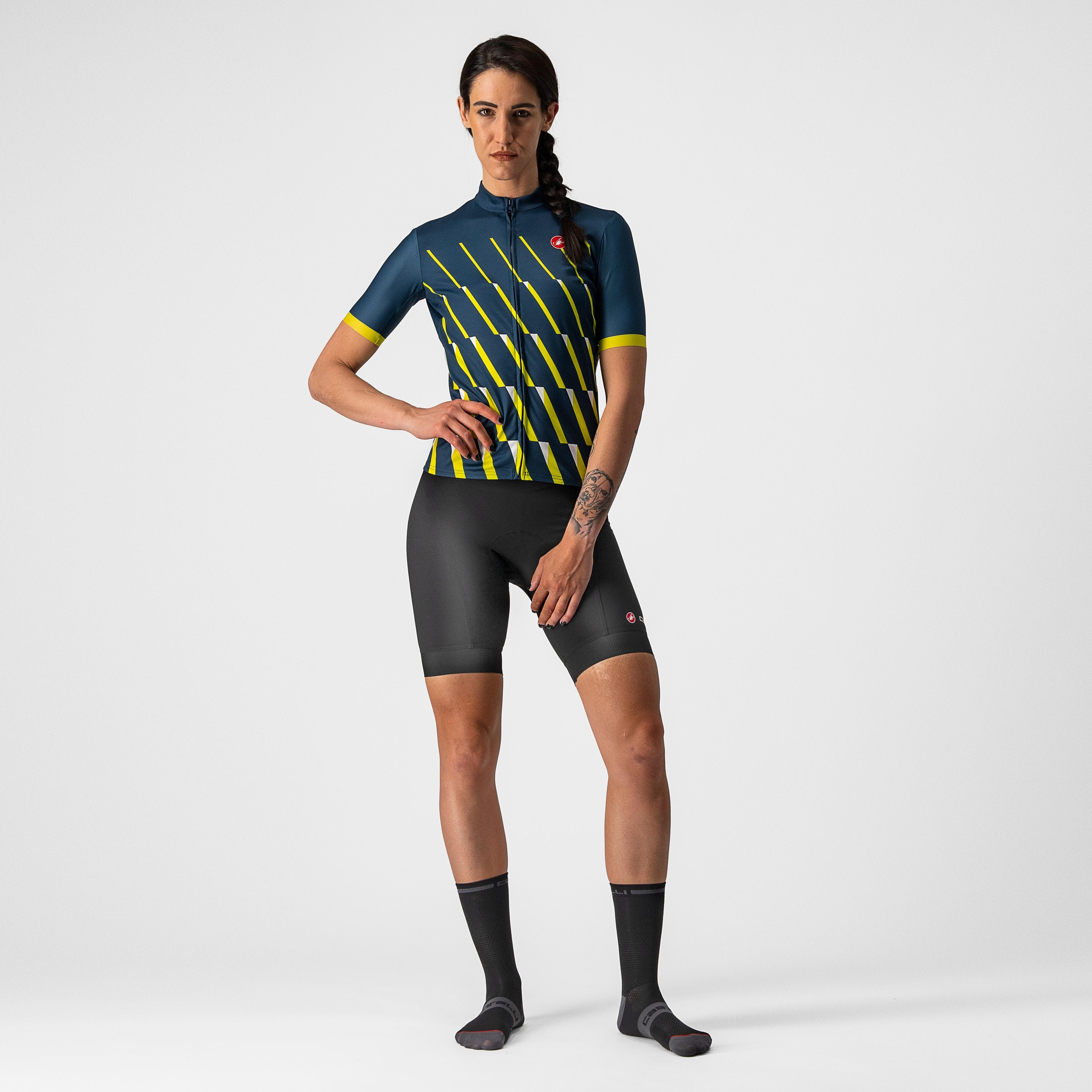 Pendio jersey - moonlit ocean/sulphur-white - castelli