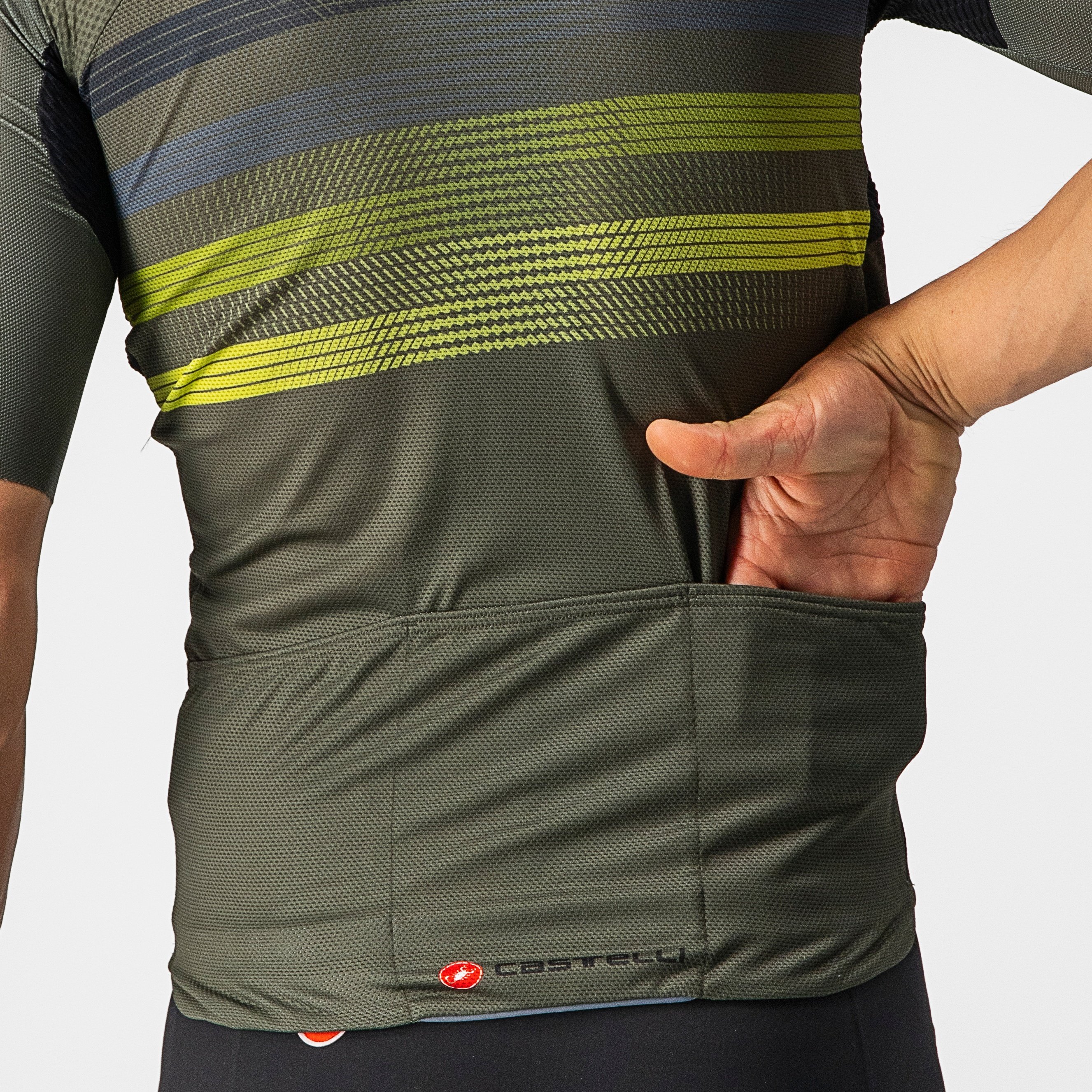 Endurance pro jersey - military green/blue-sulphur - castelli