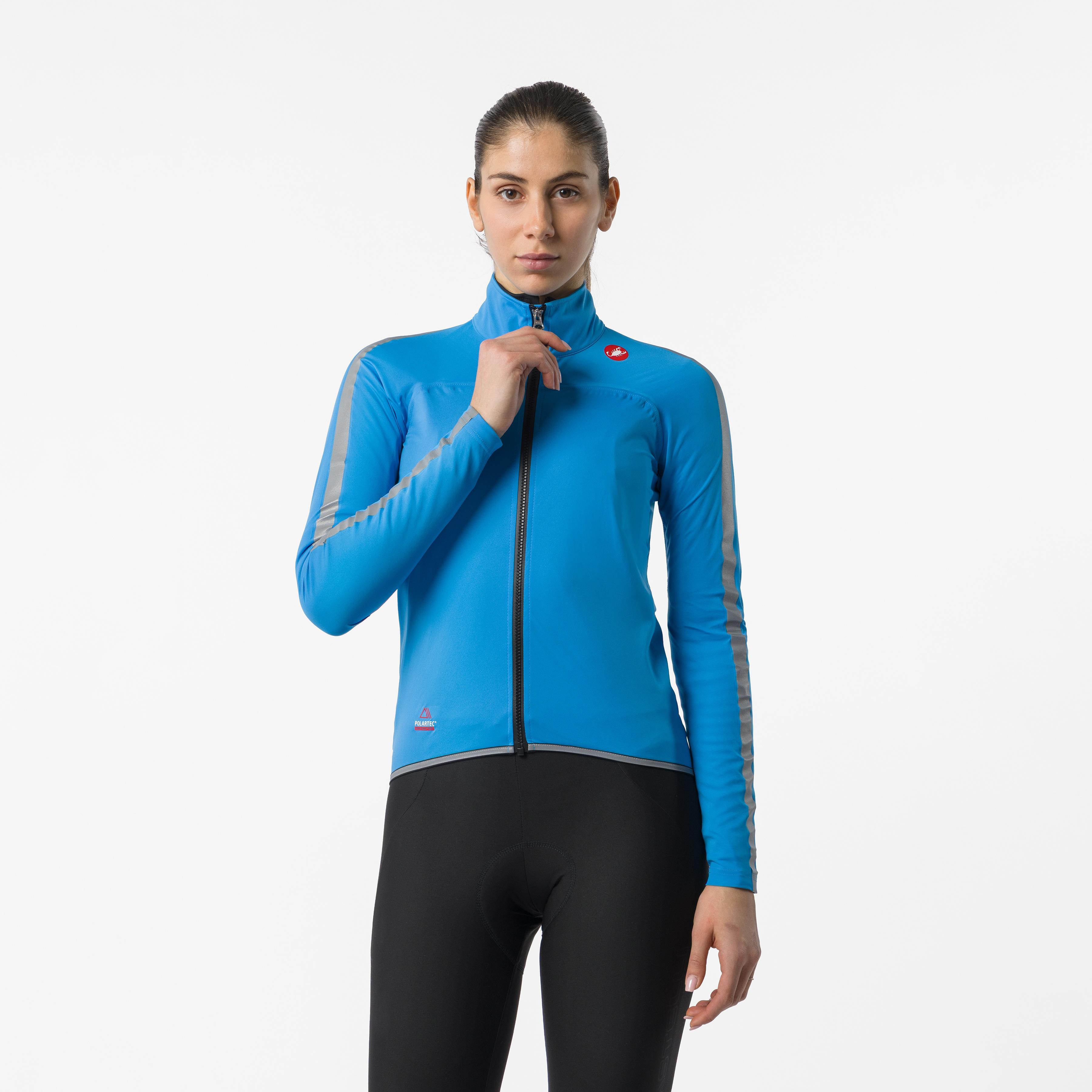 Ultra w rain cape - blue circuit/silver reflex - castelli