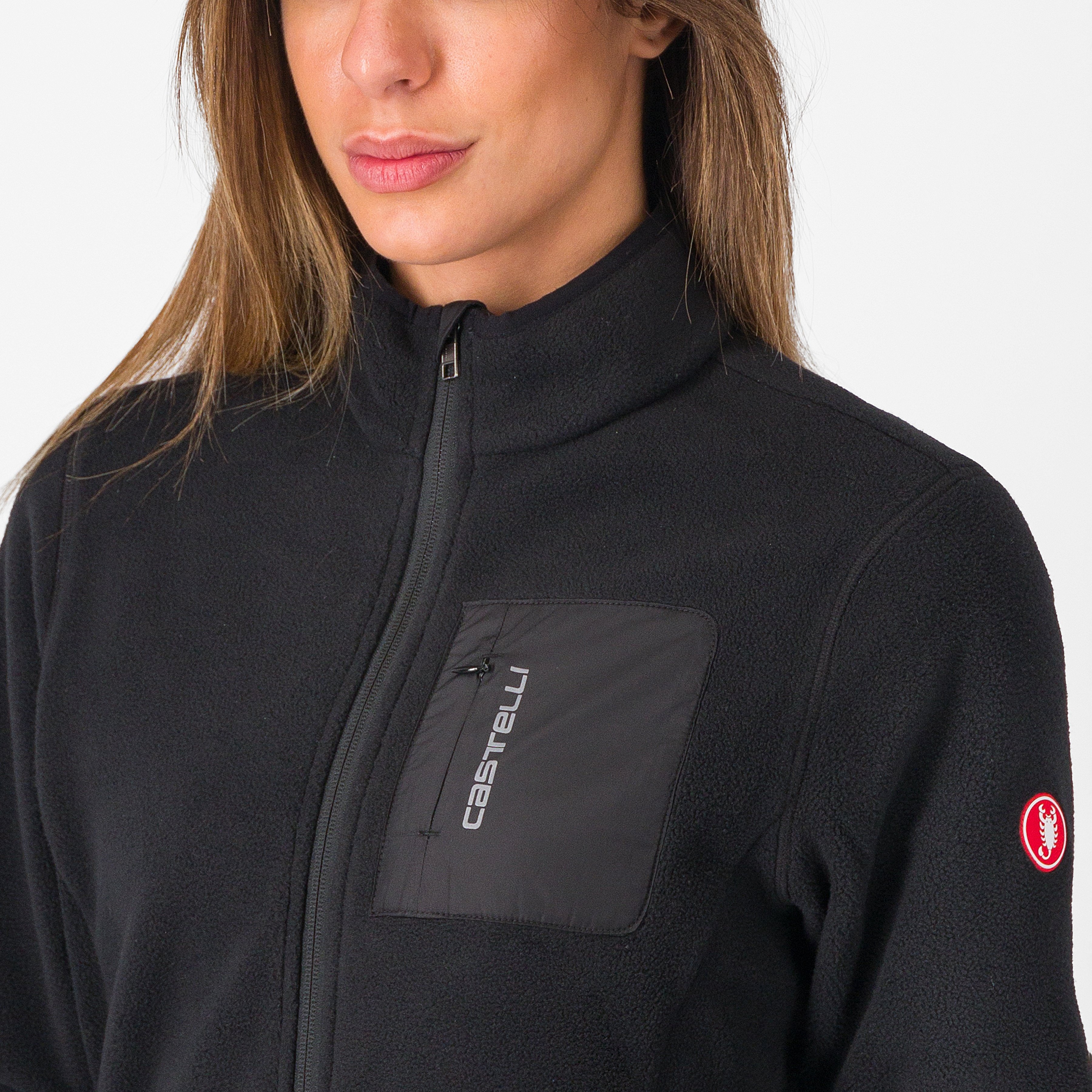 Classico w fleece jacket - black - castelli
