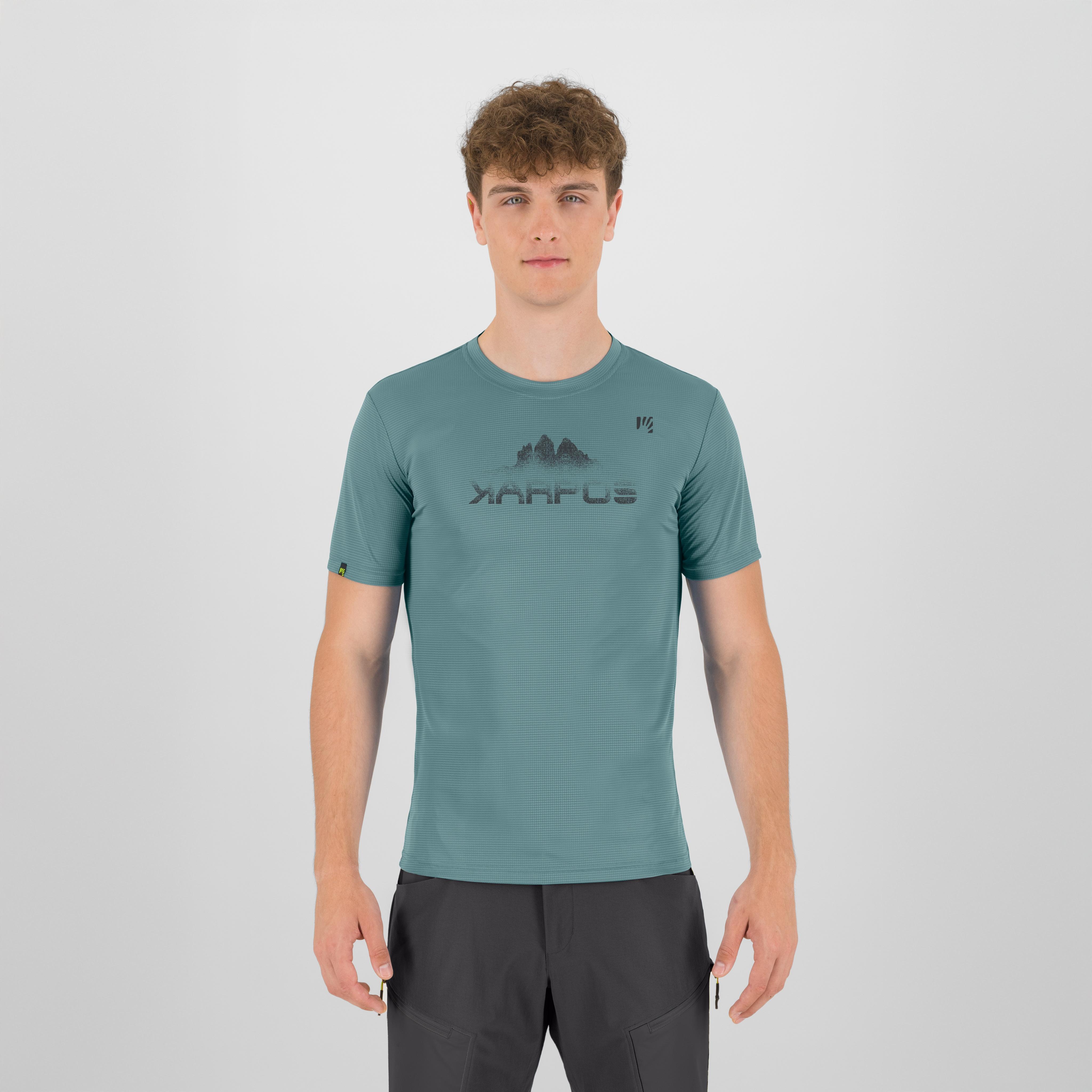 Loma evo print t-shirt - mineral blue - karpos