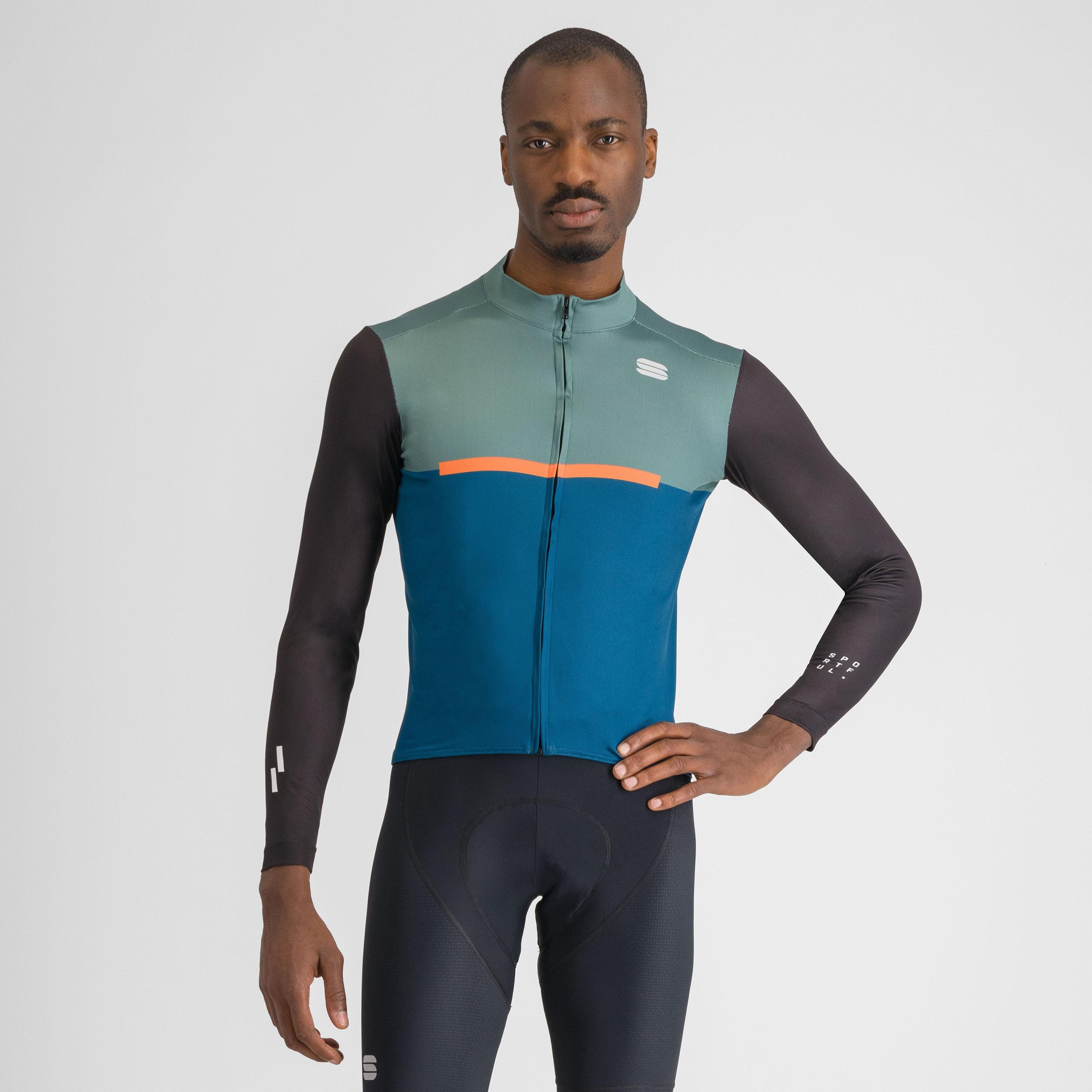 Pista thermal jersey - blue green black orange - sportful