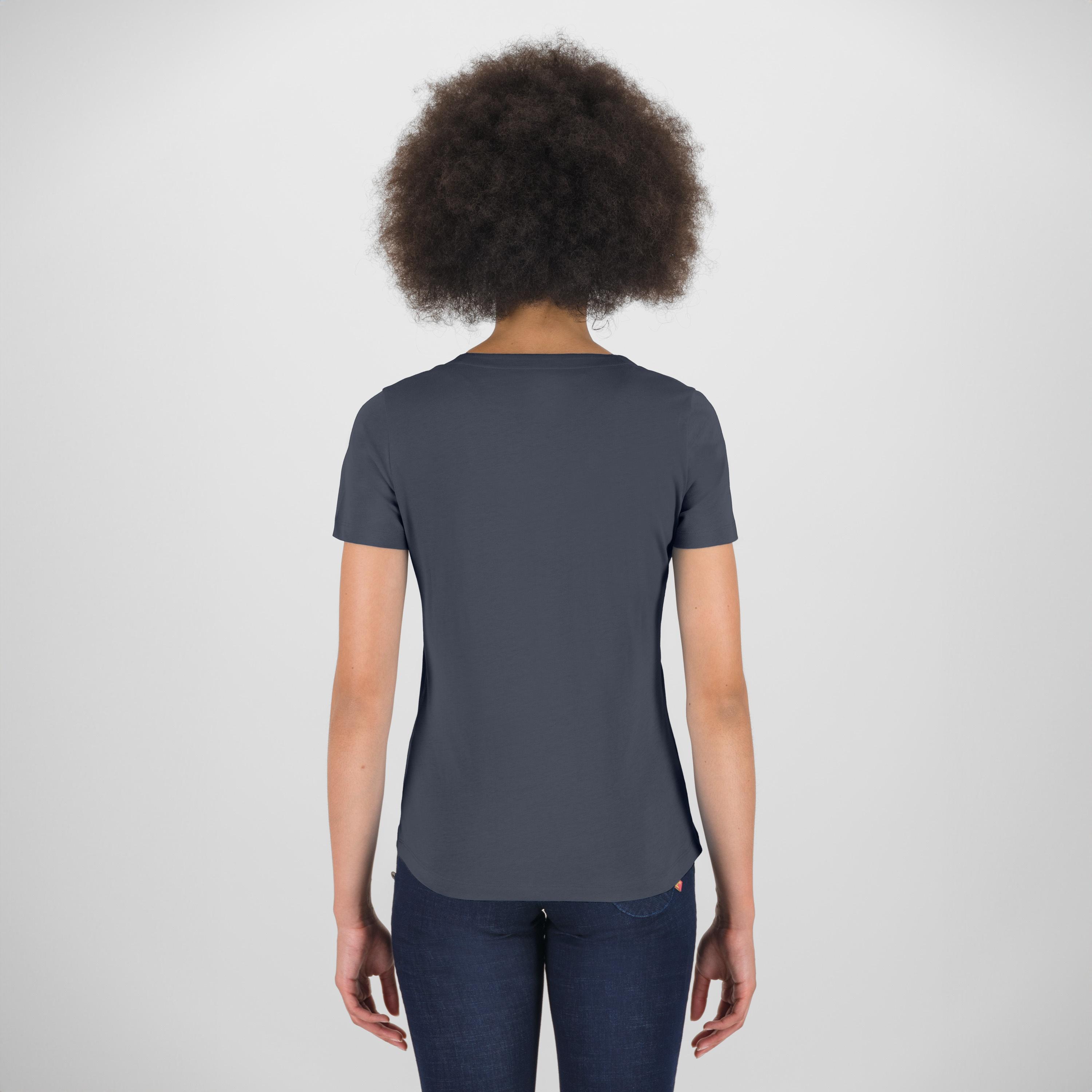 Loma cotton w t-shirt - ombre blue / logo print - karpos