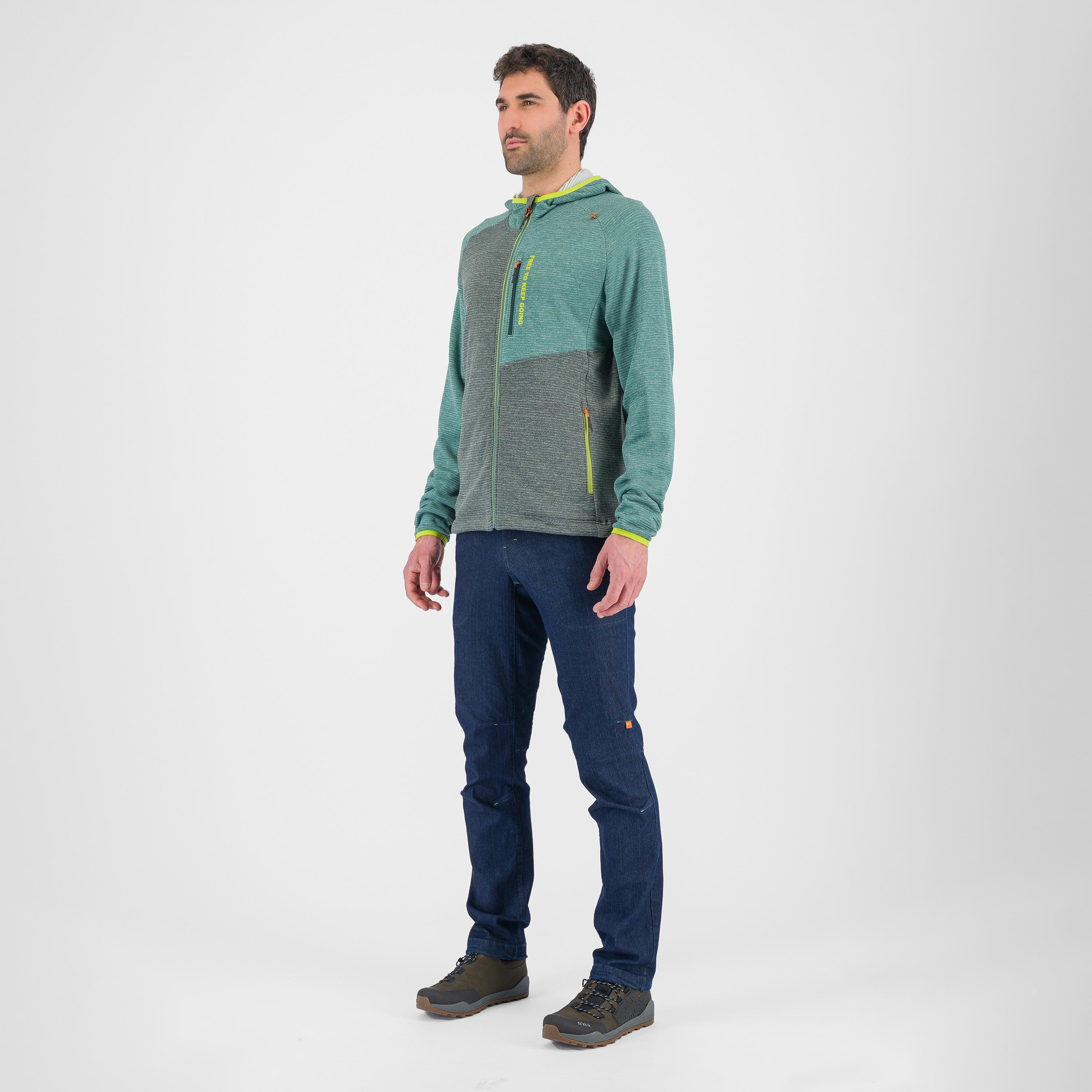 Camoscio full zip hoodie - forest/north atlantic - karpos