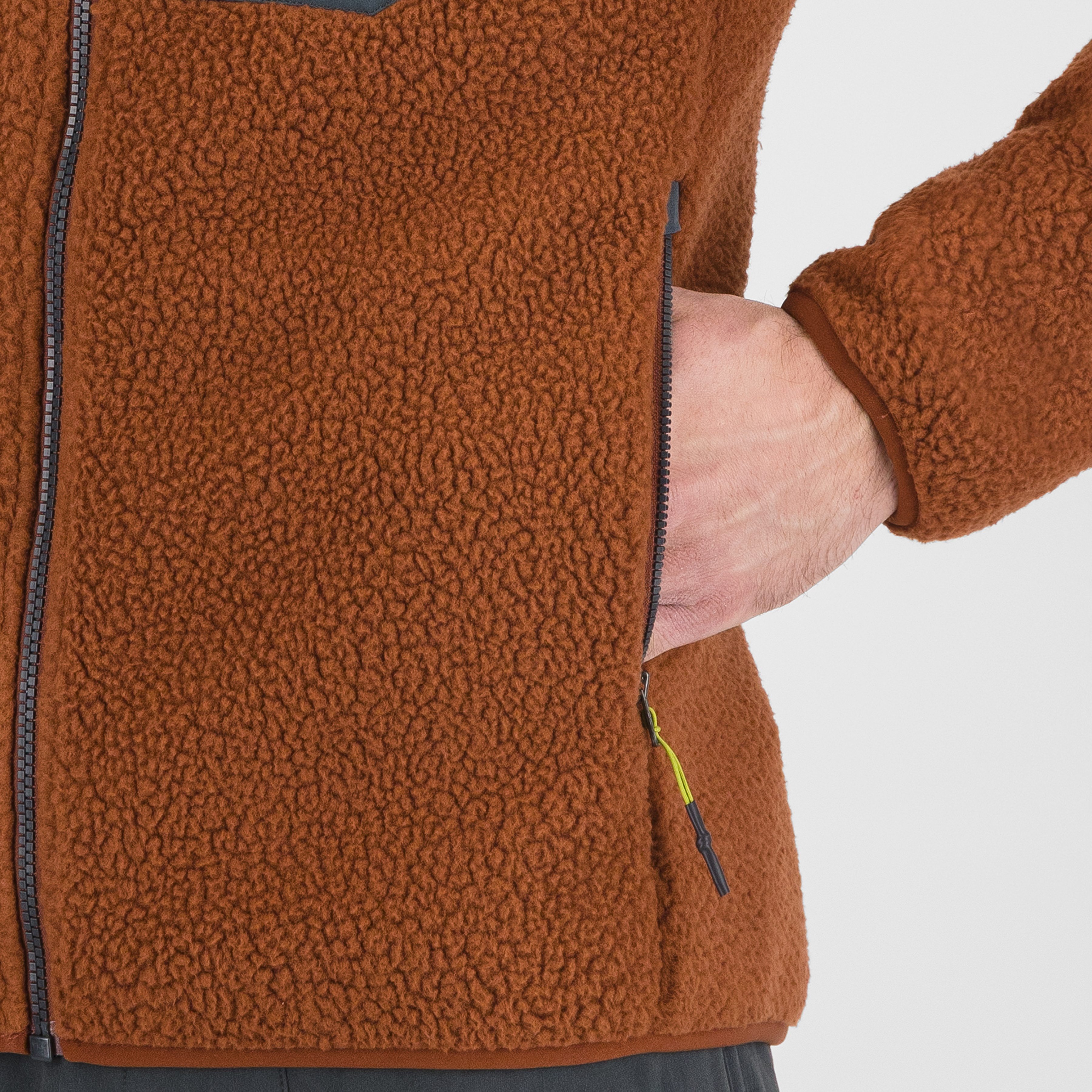 Moiazza retrò hoodie fleece - mahogany/woodl.gray - karpos