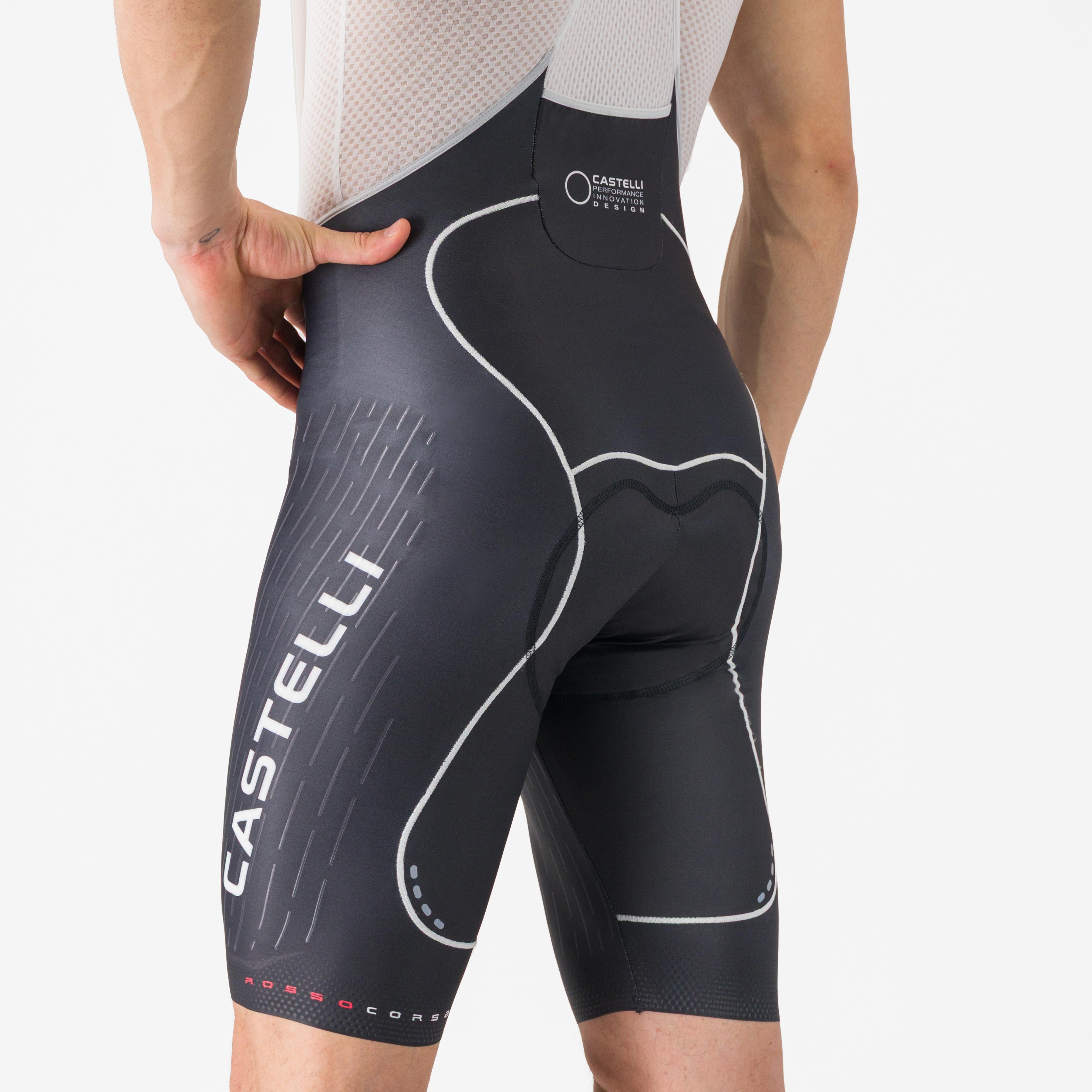 Free aero race s kit bibshort - black/white - castelli