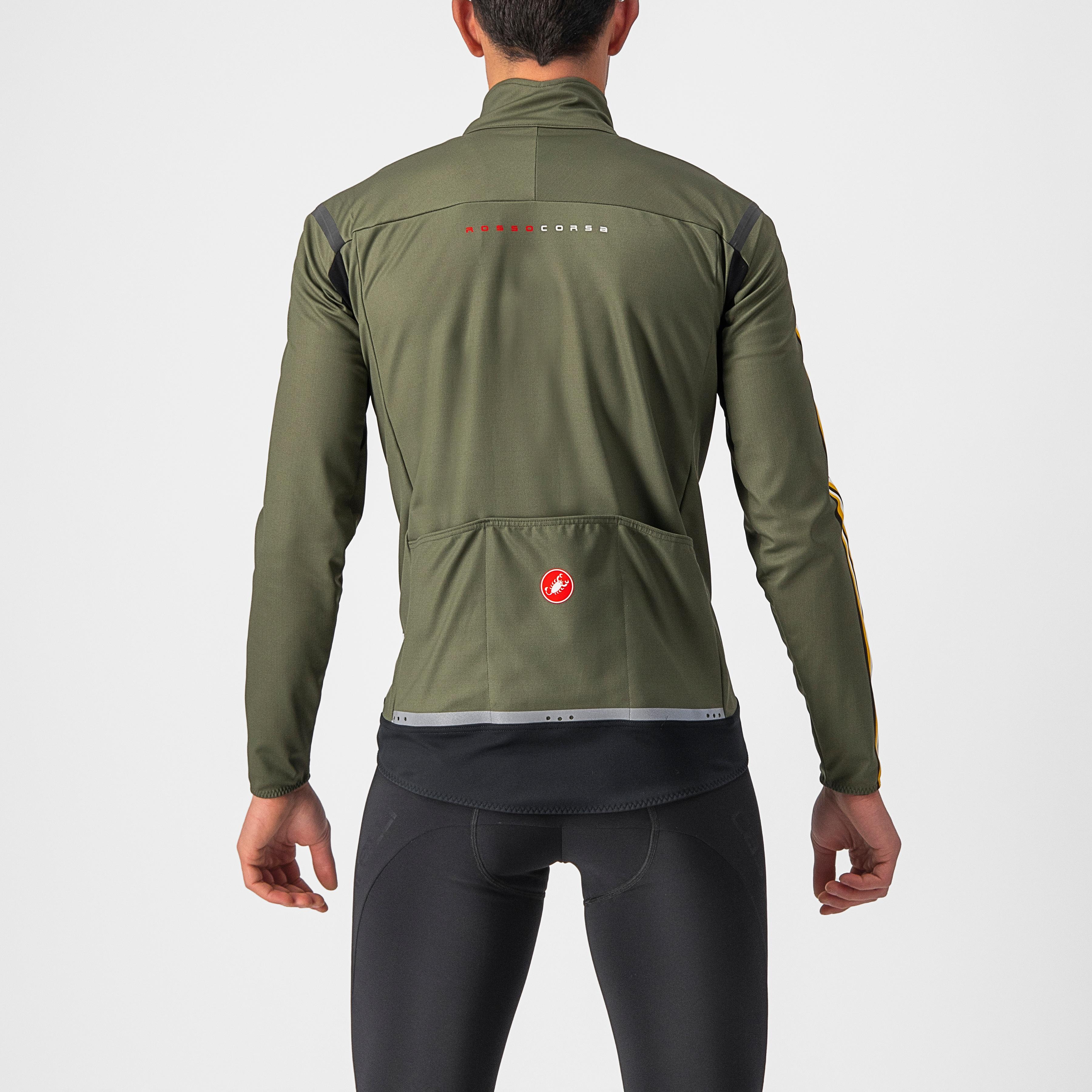 Unlimited perfetto ros 2 jacket - military green/goldenrod - castelli