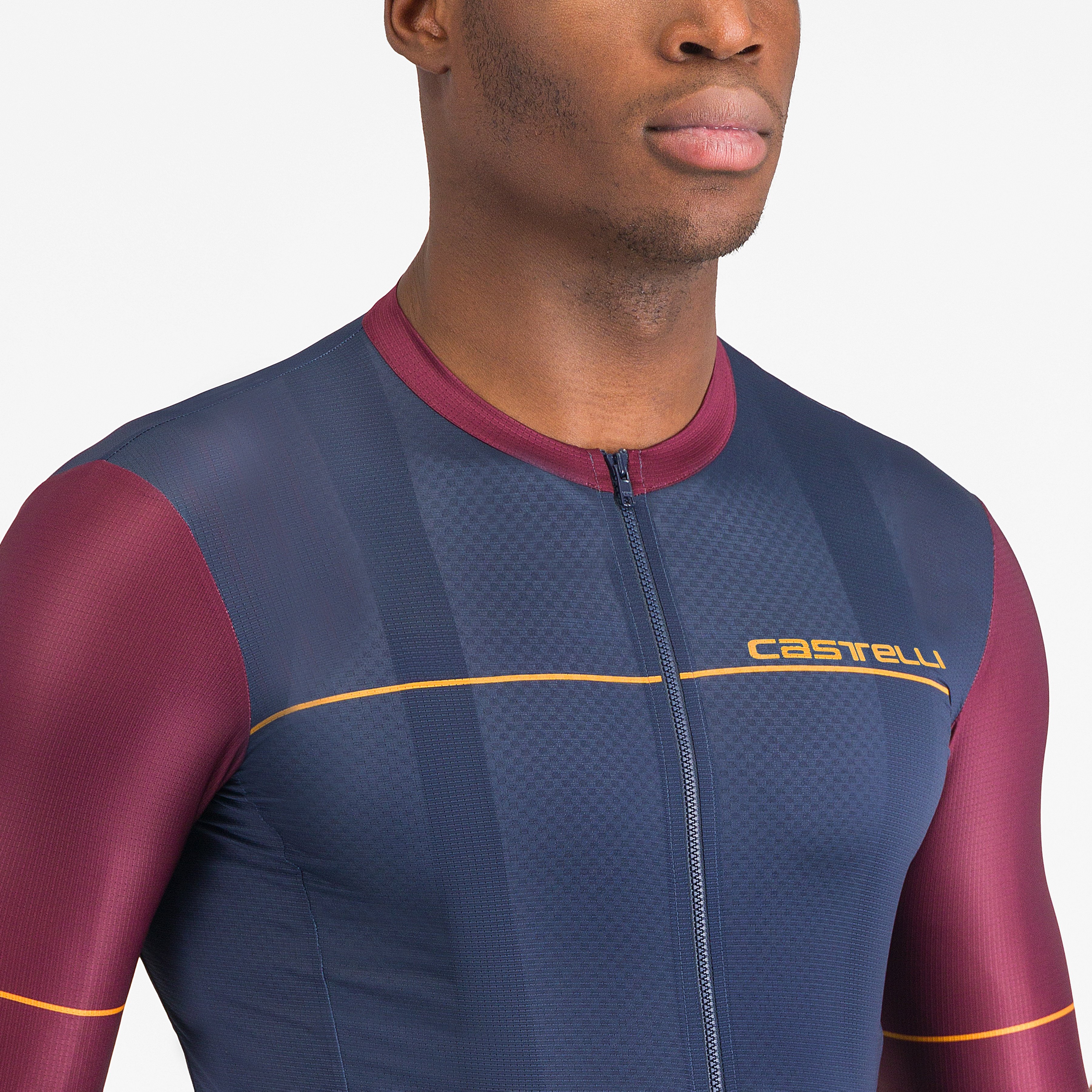 Unlimited endurance 2 jersey - belgian blue/deep bordeaux-viv - castelli