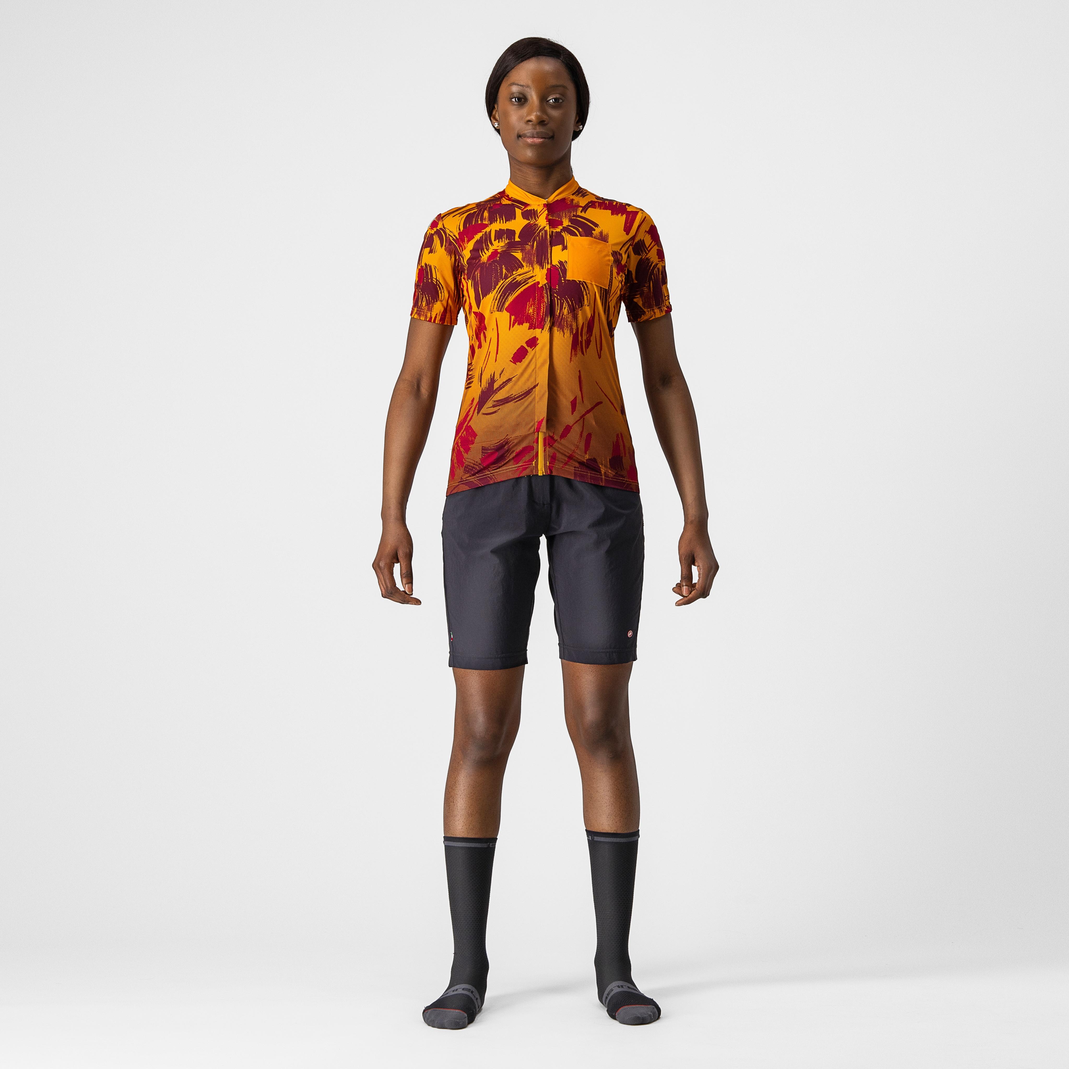 Unltd sentiero jersey - golden orange/ barbaresco red - castelli