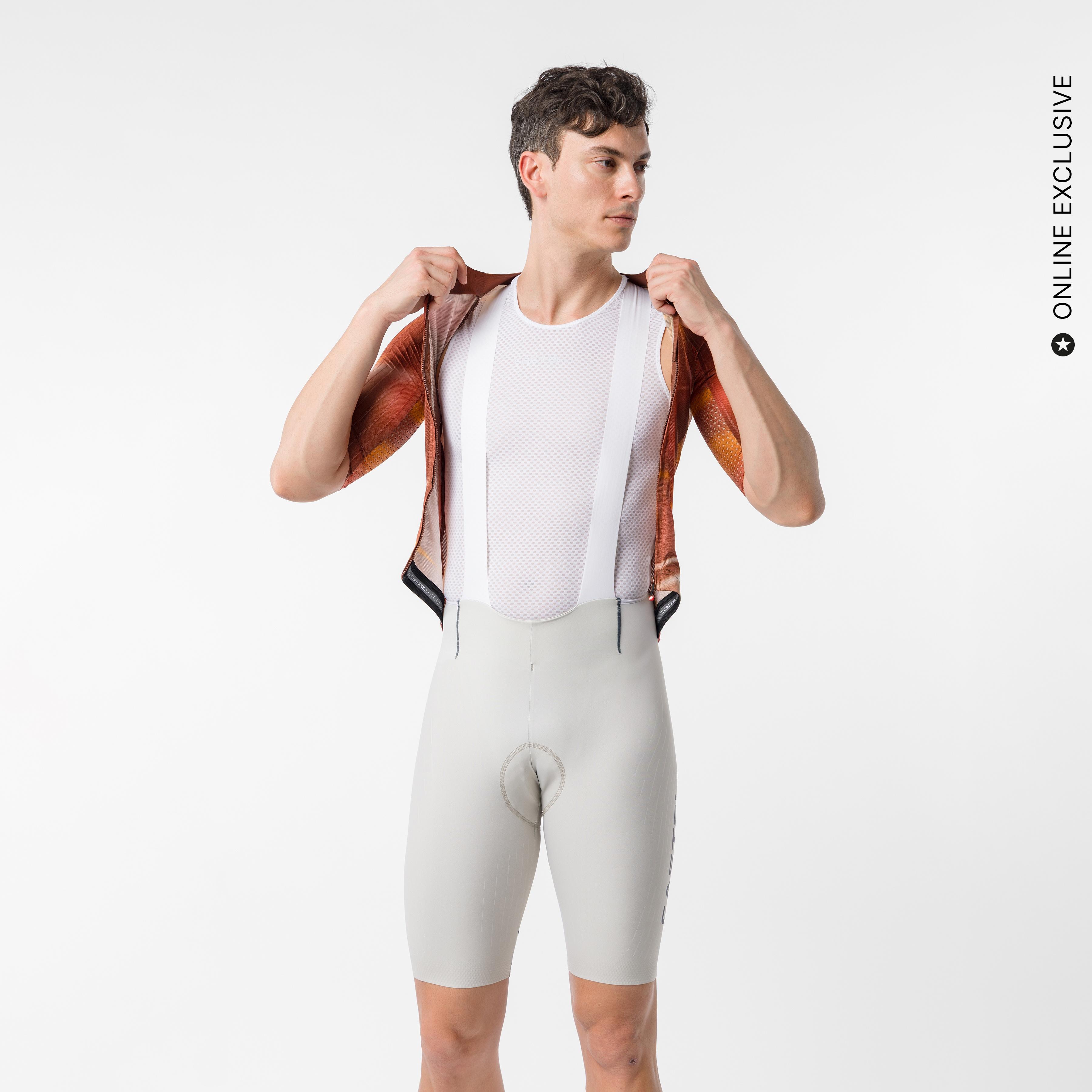 Free aero race s kit bibshort - silver moon/smoky gray - castelli