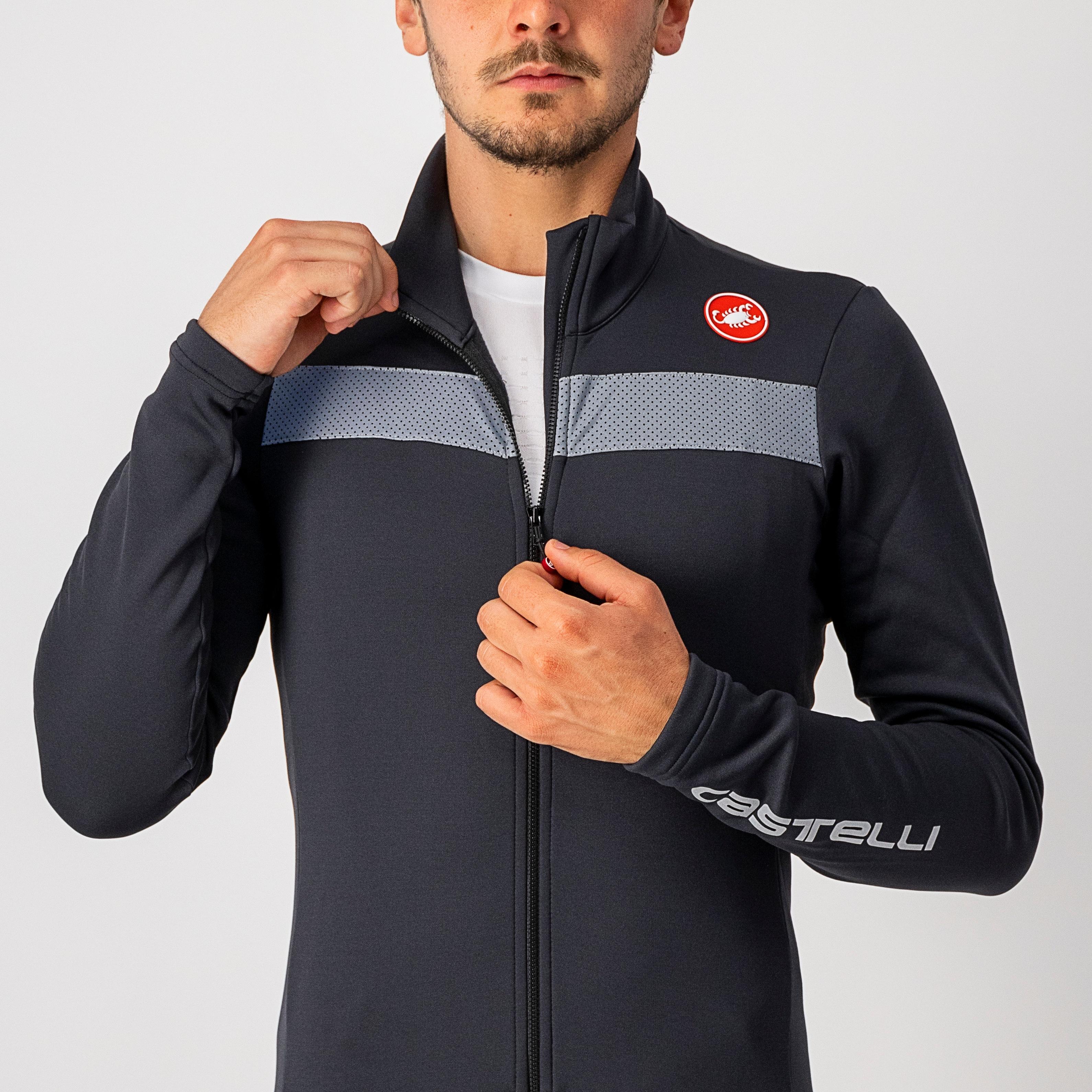 Puro 3 jersey fz - light black/silver reflex - castelli