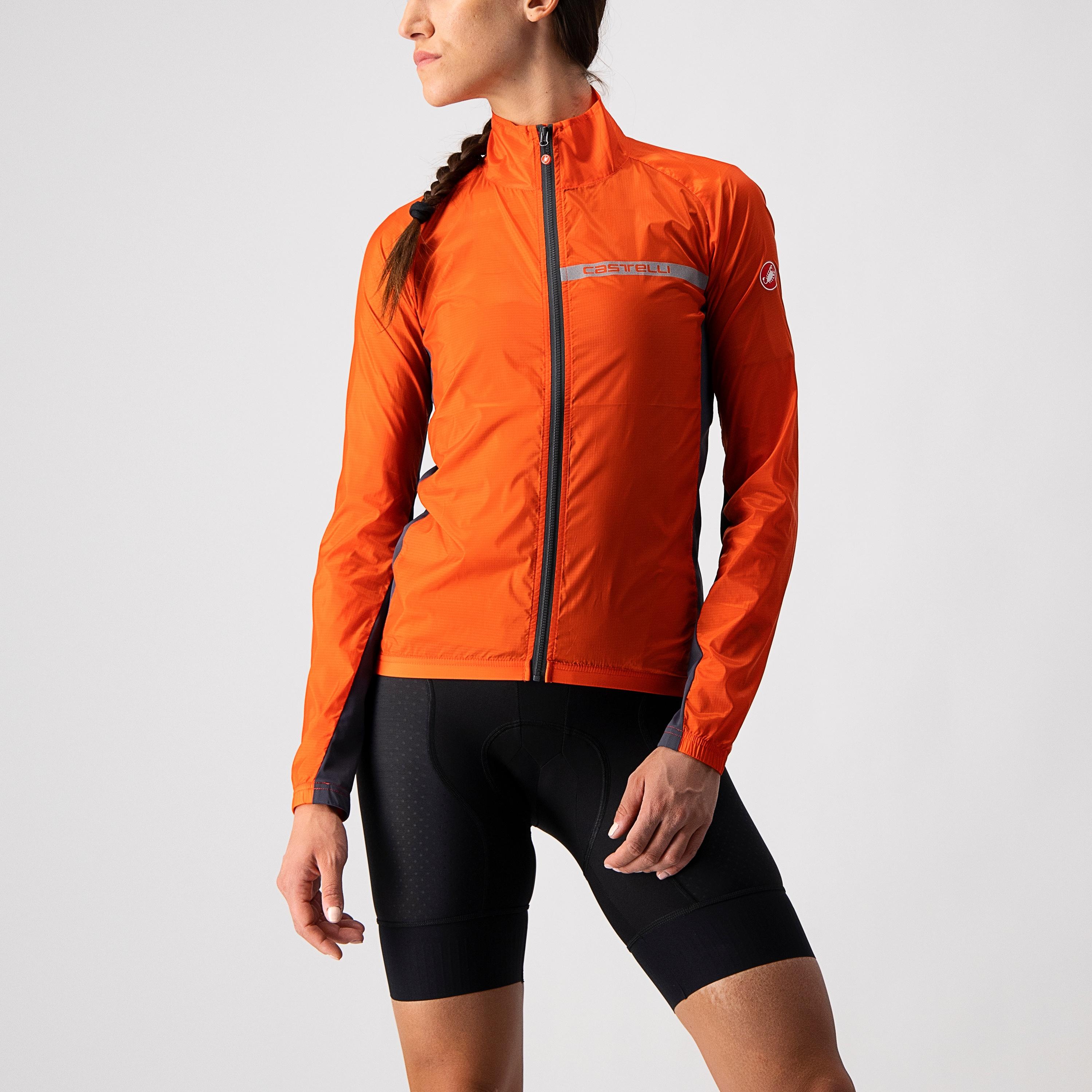 Squadra stretch  w jacket - fiery red/dark gray - castelli