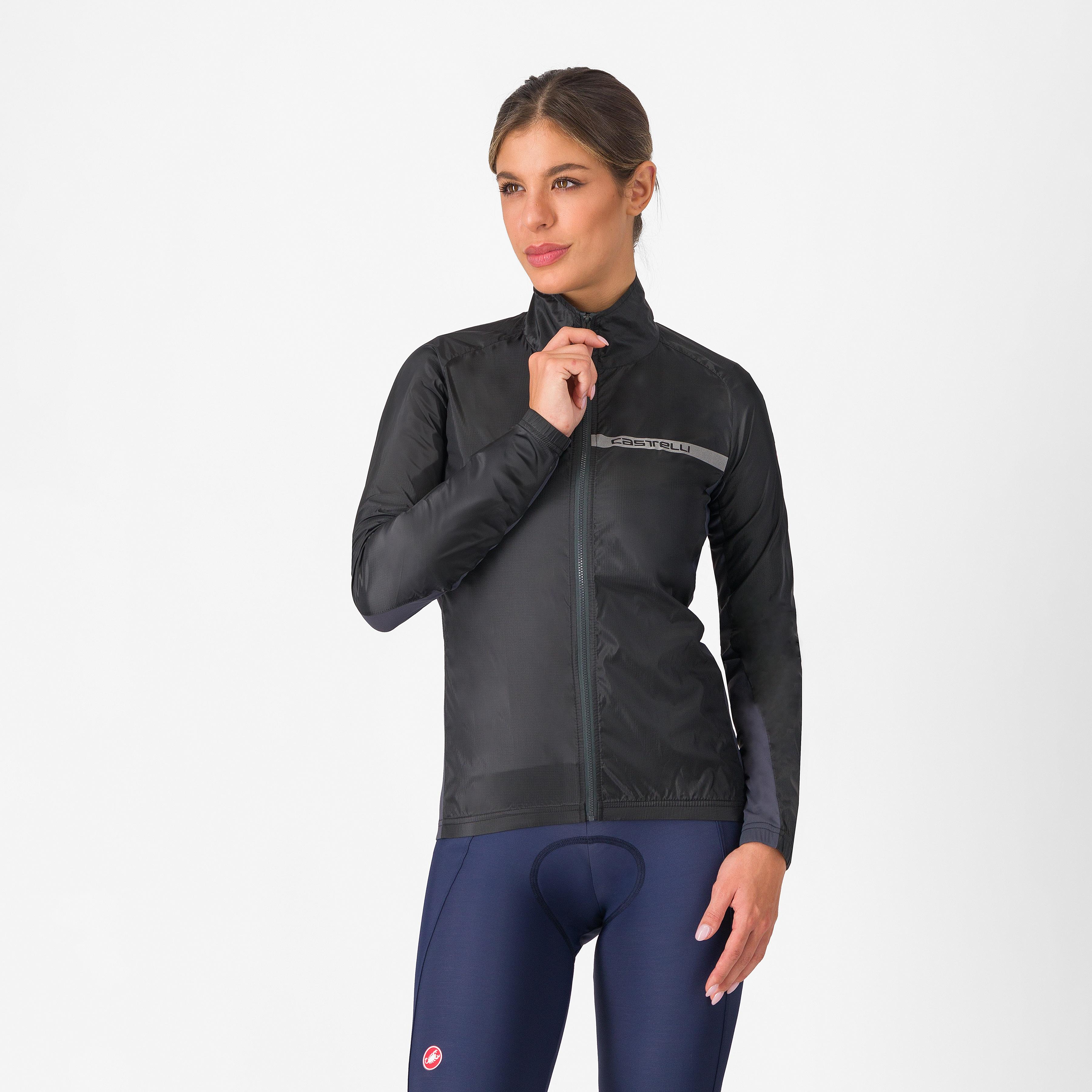 Squadra stretch  w jacket - light black/dark gray - castelli