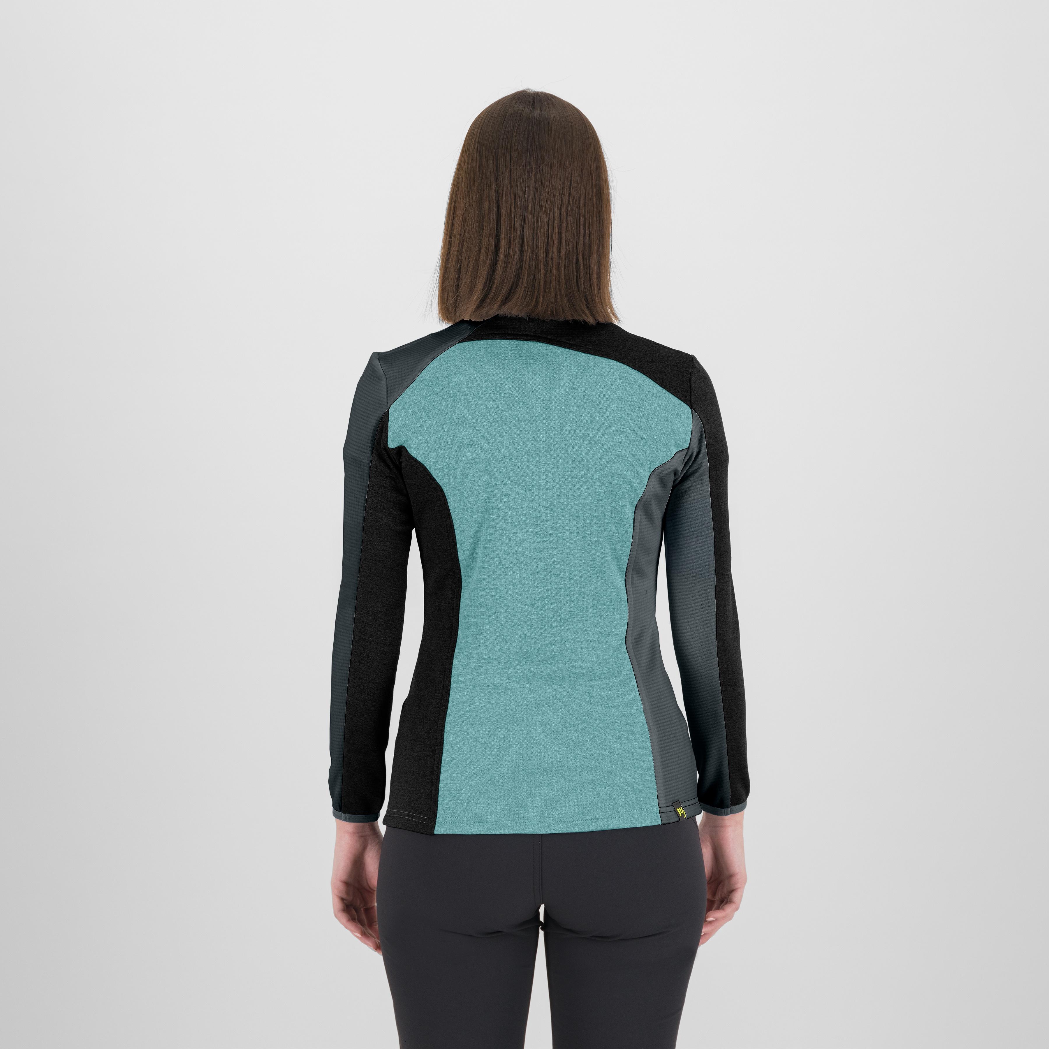 Federa half-zip w fleece - forget/black/woodl.gray - karpos