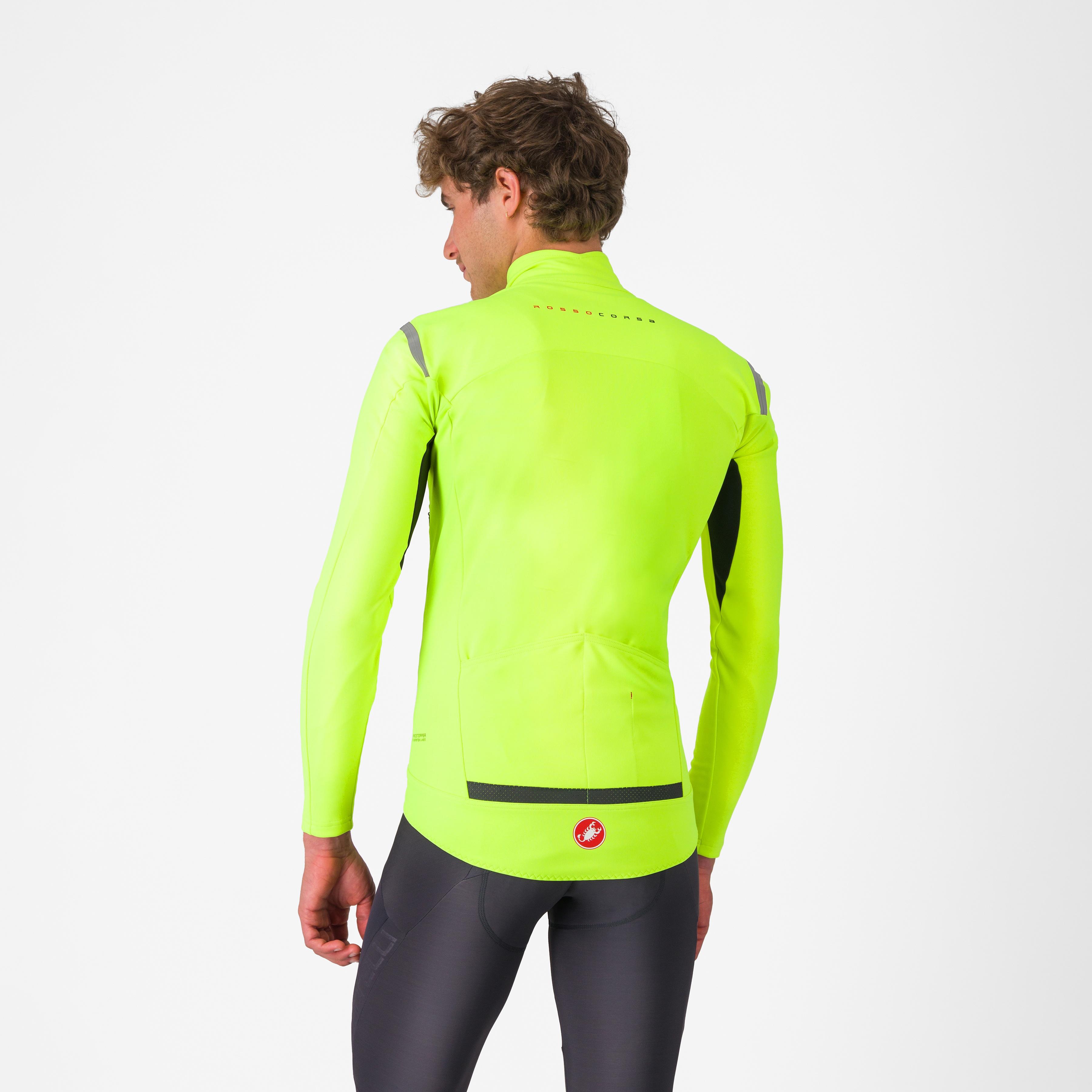 Perfetto ros long sleeve - electric lime/silver reflex - castelli