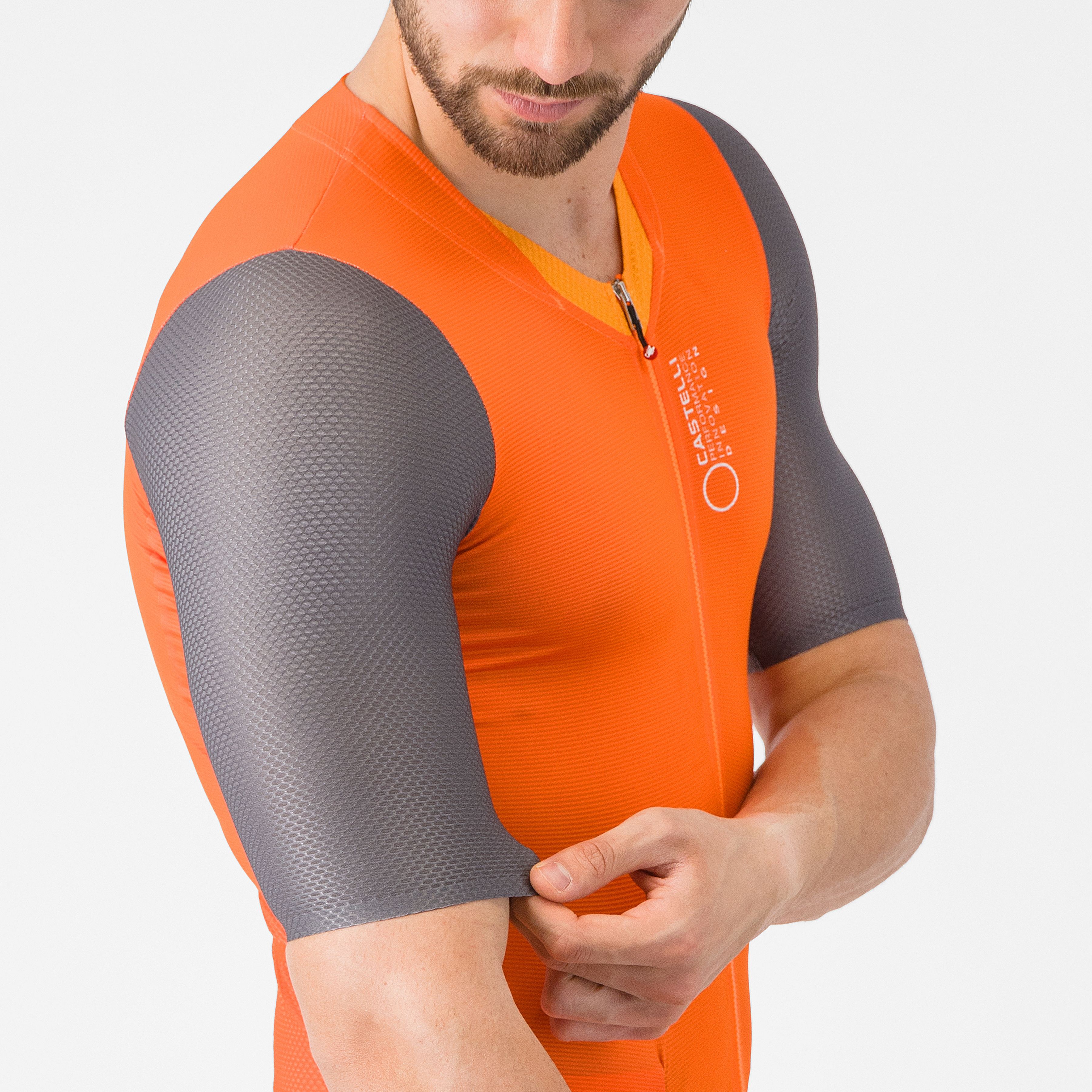Saturday morning skinsuit - brilliant orange/vivd orange/s - castelli