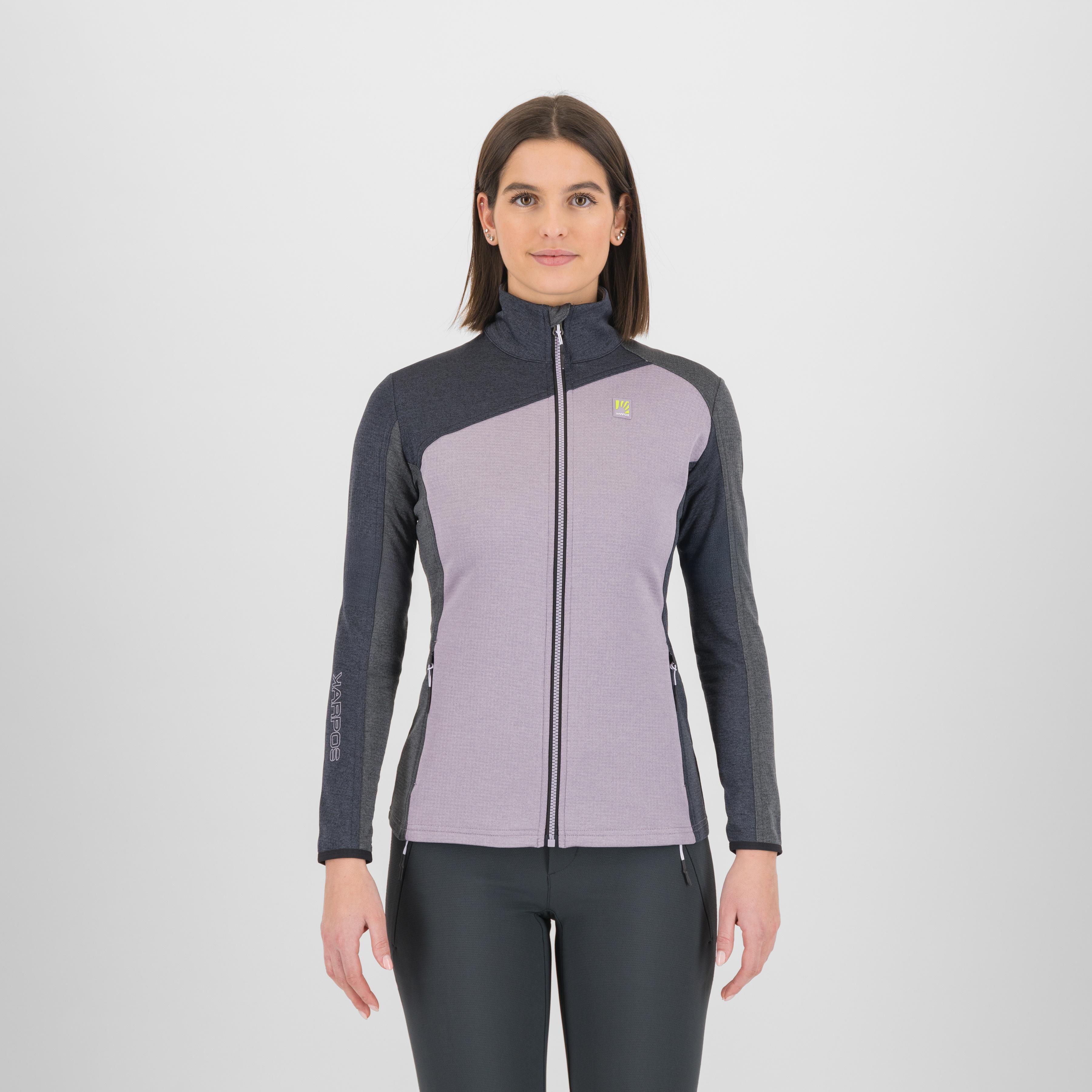 Federa full-zip w fleece - lavender/black/woodl.gray - karpos
