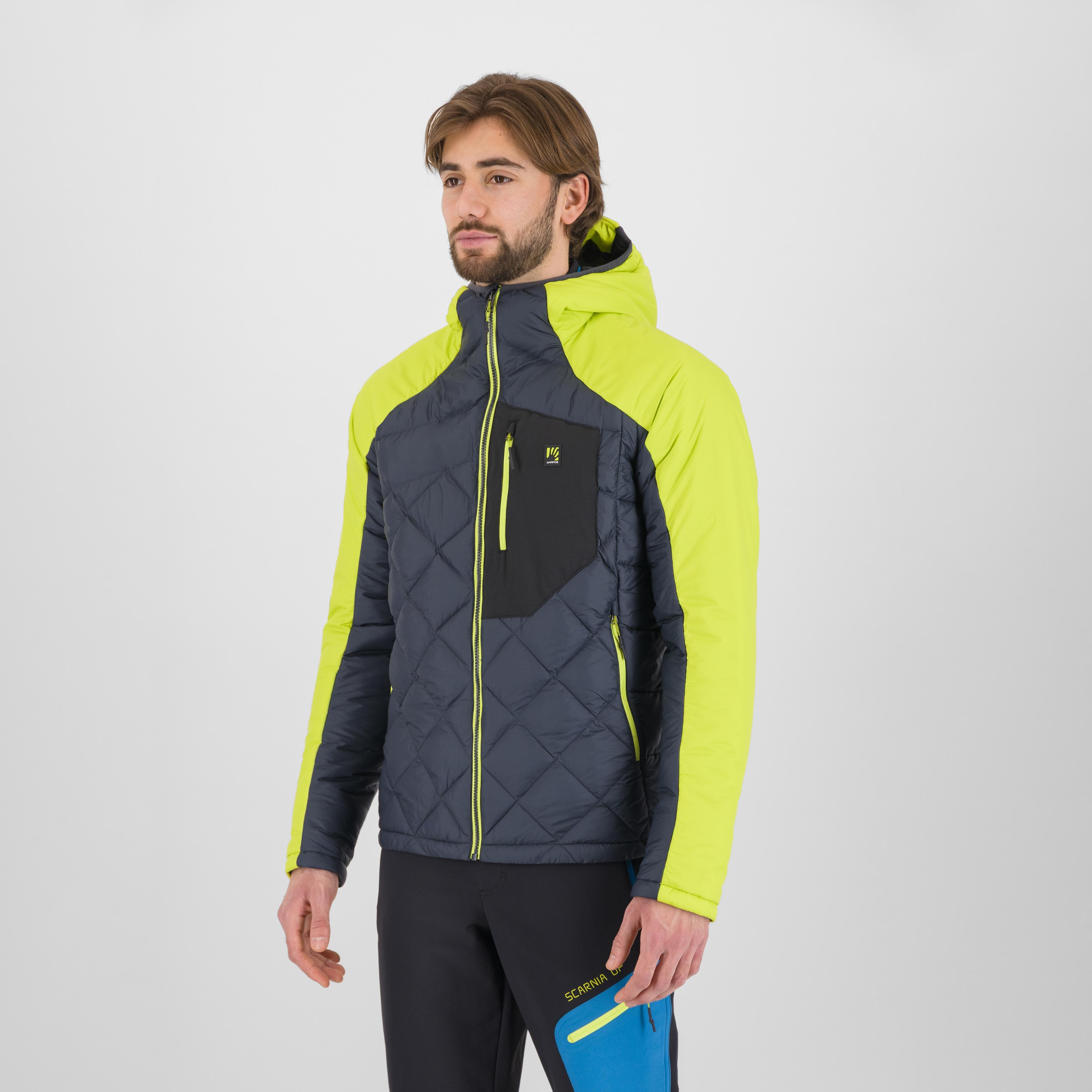 Lastei up jacket - woodl.gray/acid lime - karpos