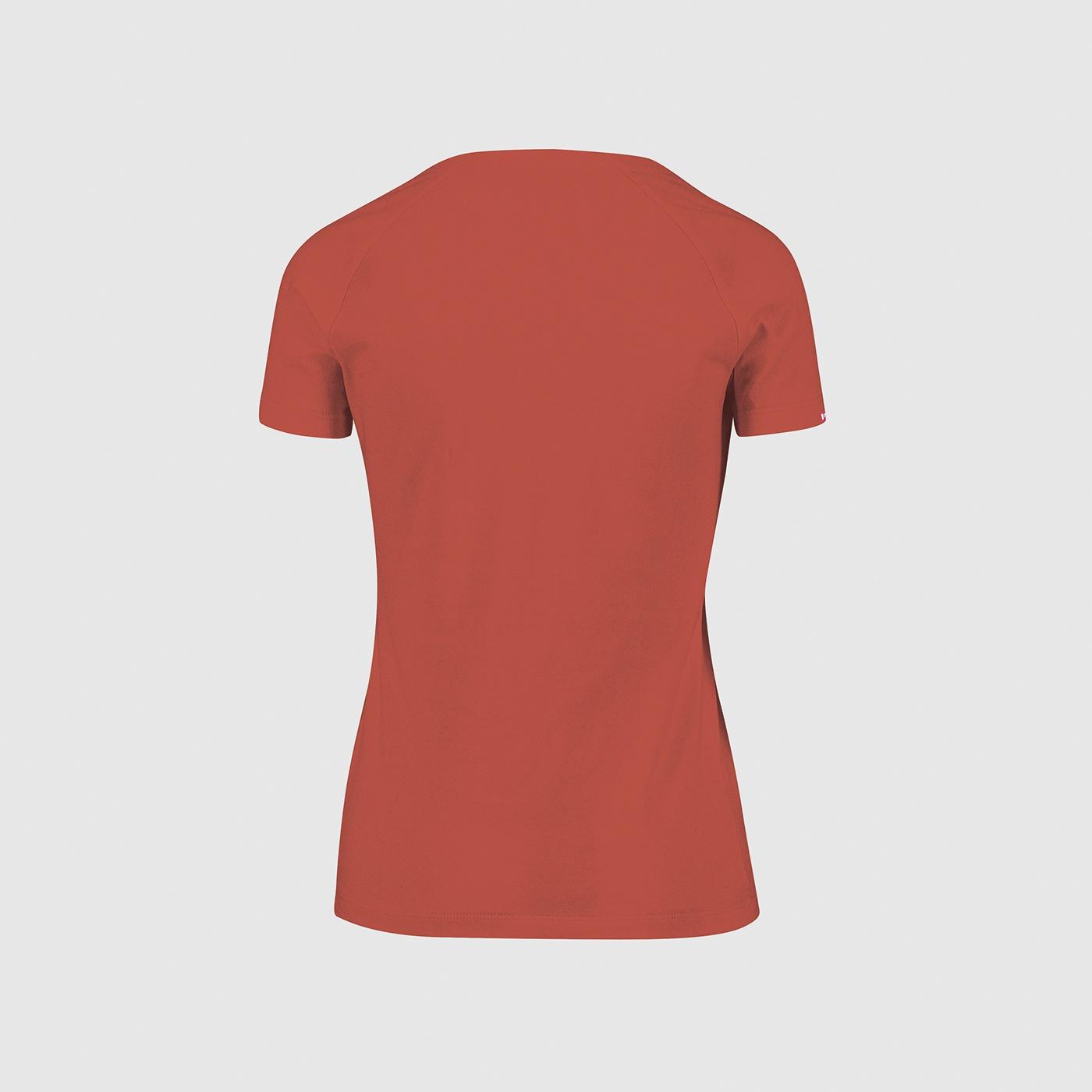 Berto cotton w t-shirt - rosso paprika - karpos