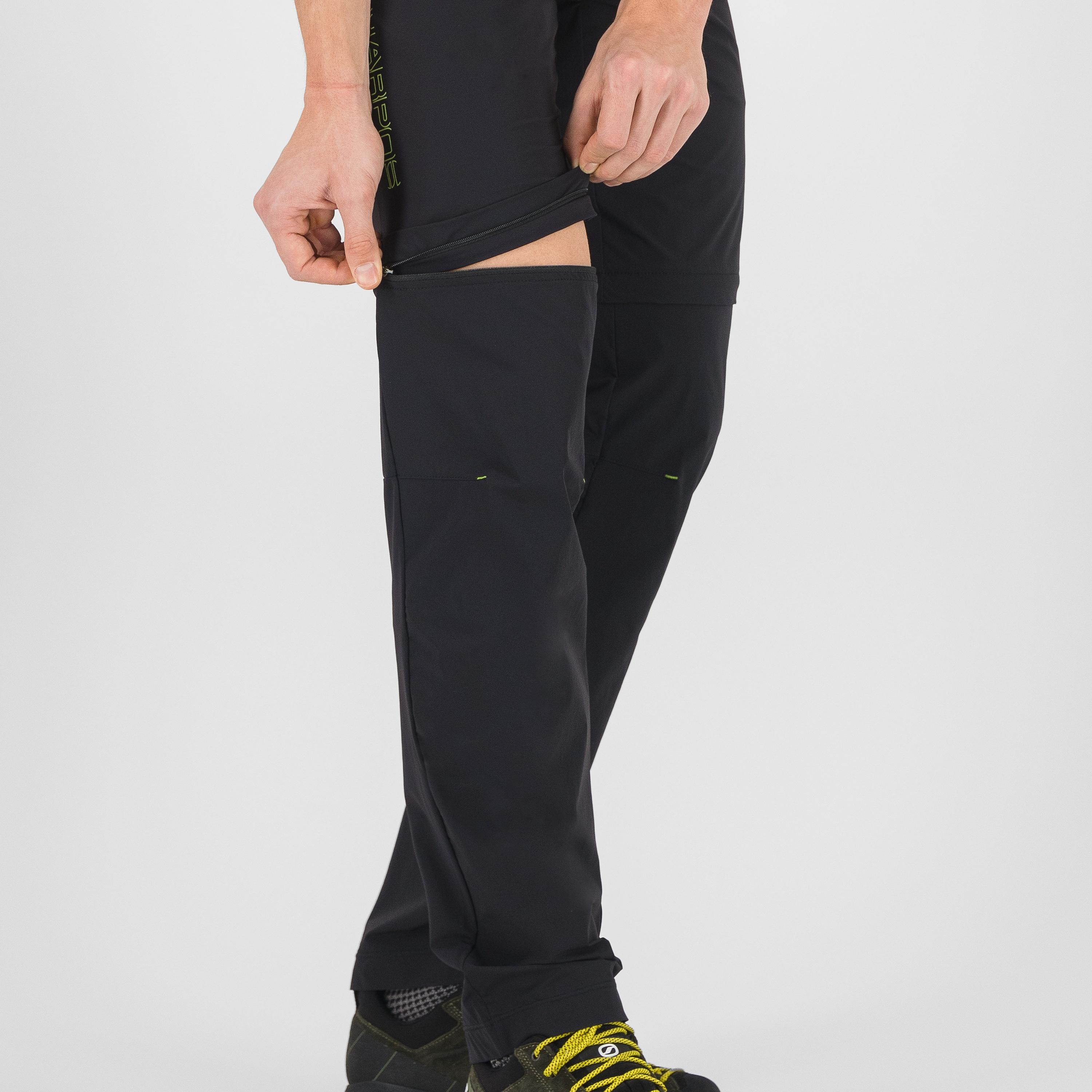 Tre cime zip-off pant - black/jasmine green - karpos