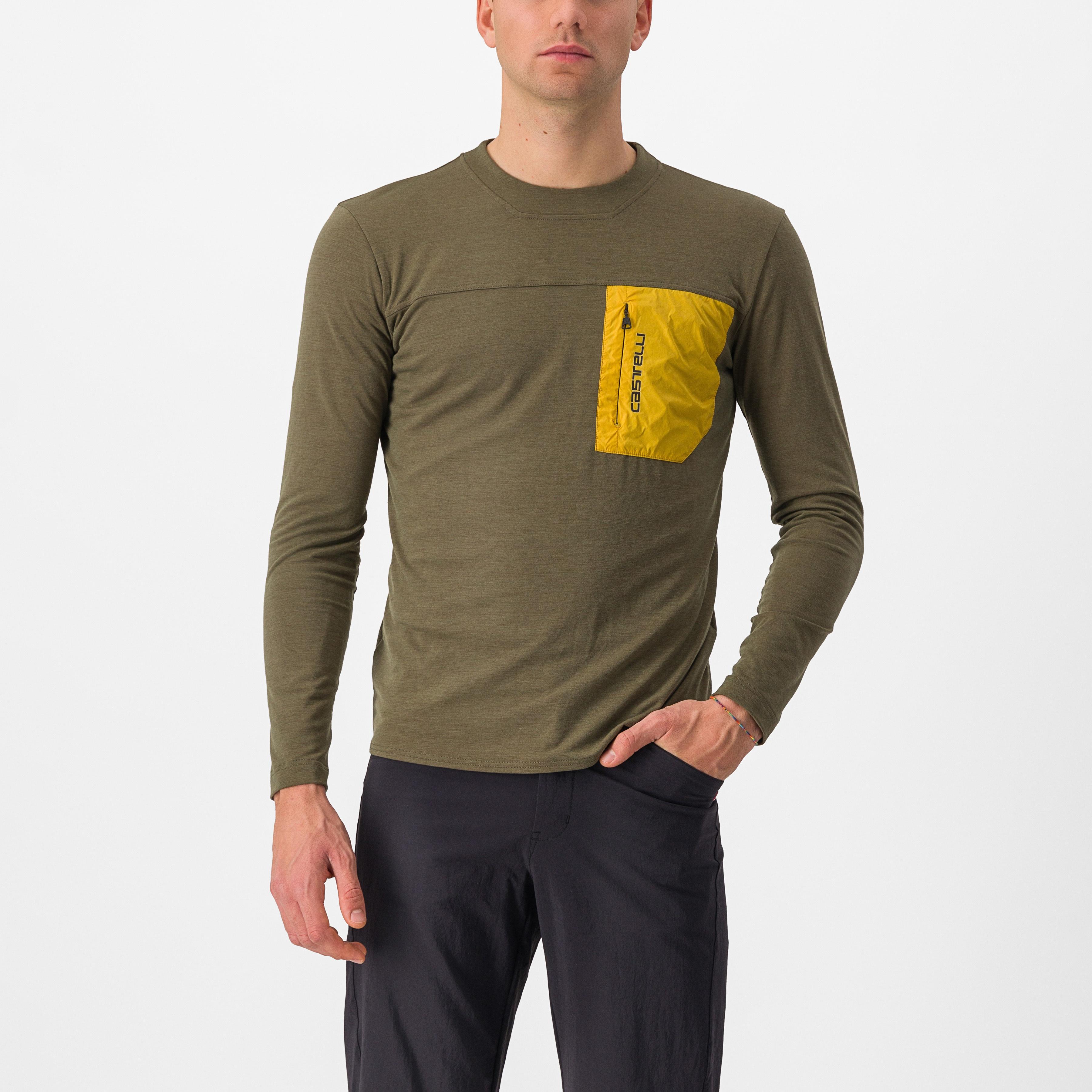 Unlimited merino long sleeve - tarmac/goldenrod - castelli