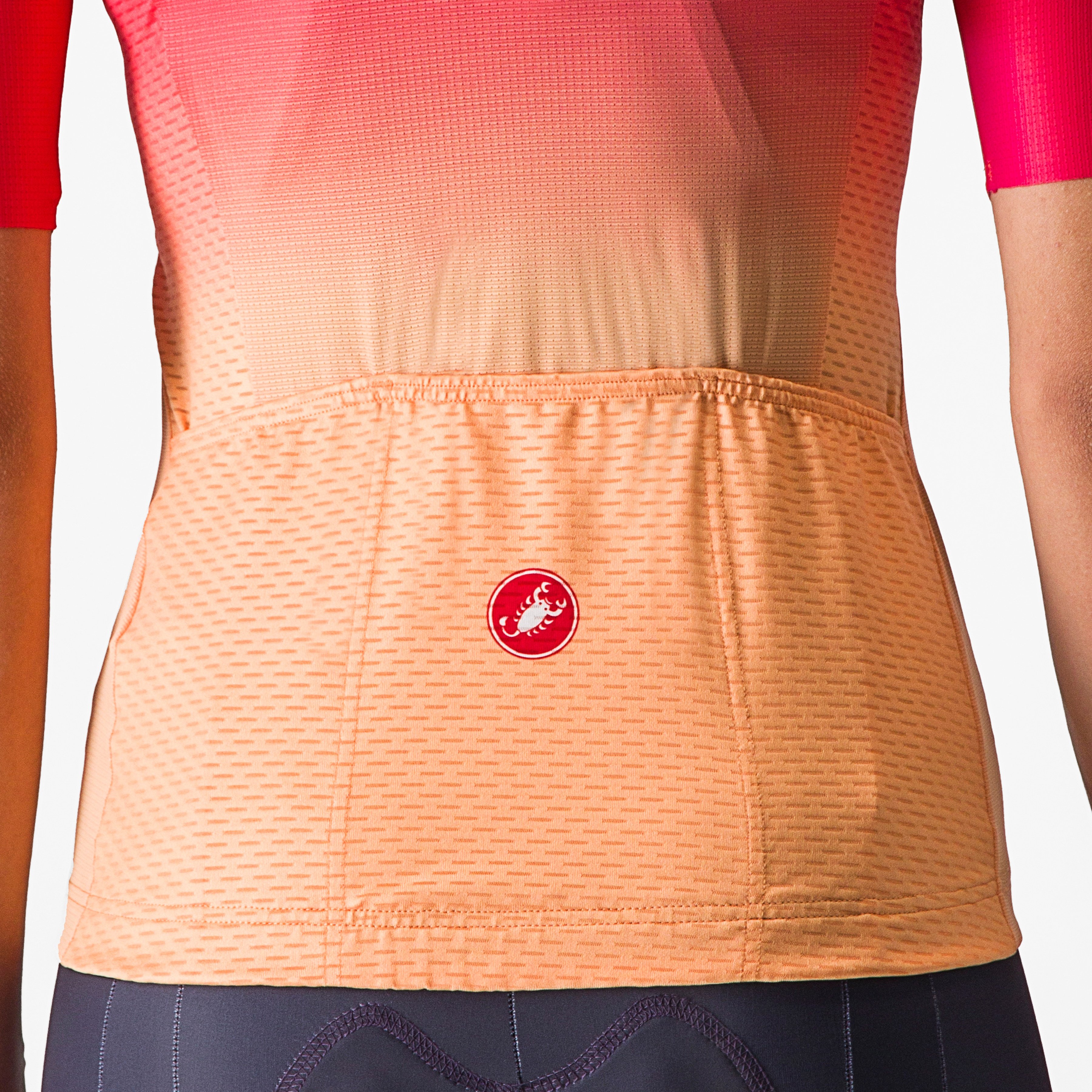 Salita jersey - hibiscus/soft orange-white - castelli