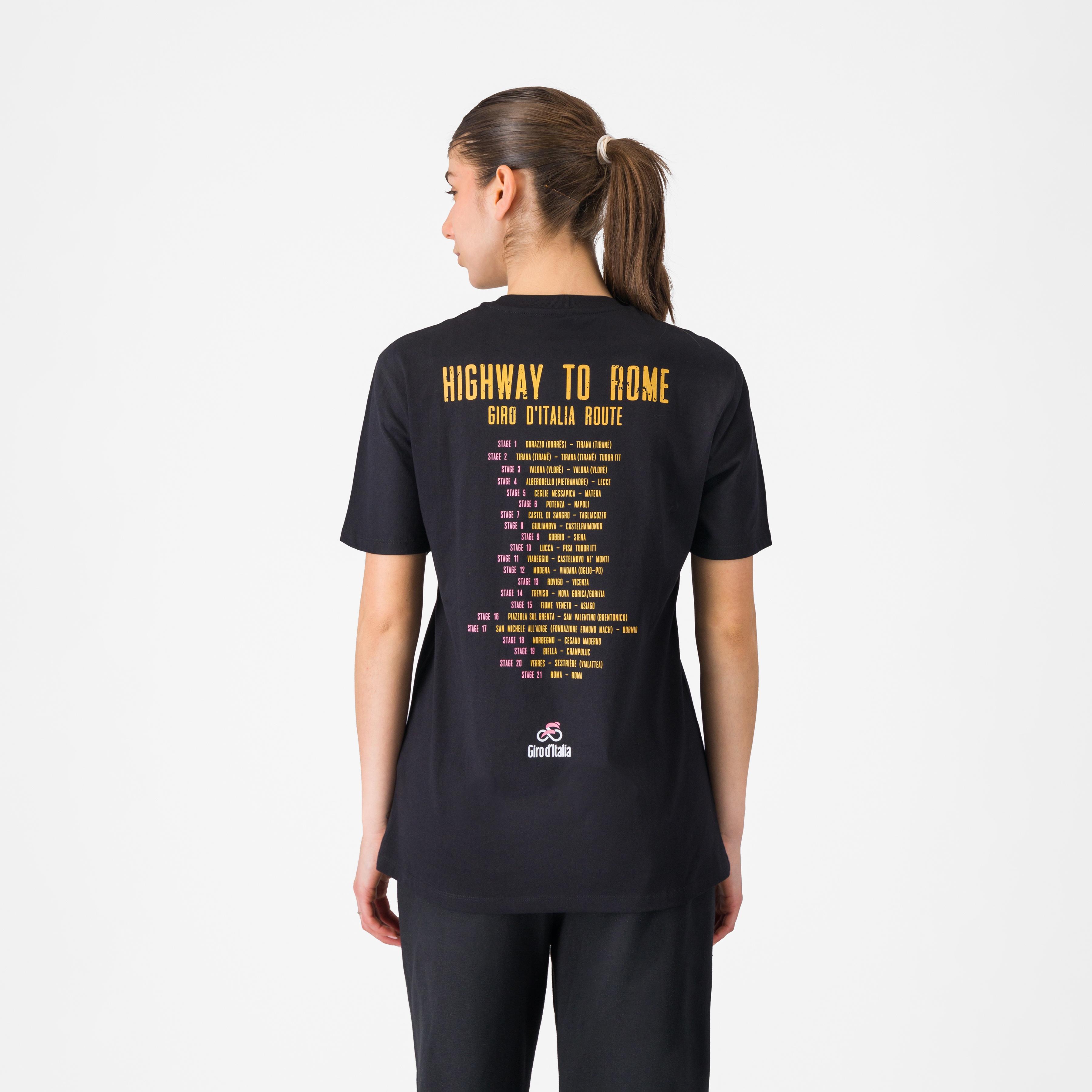 T-shirt highway to rome - nero - castelli