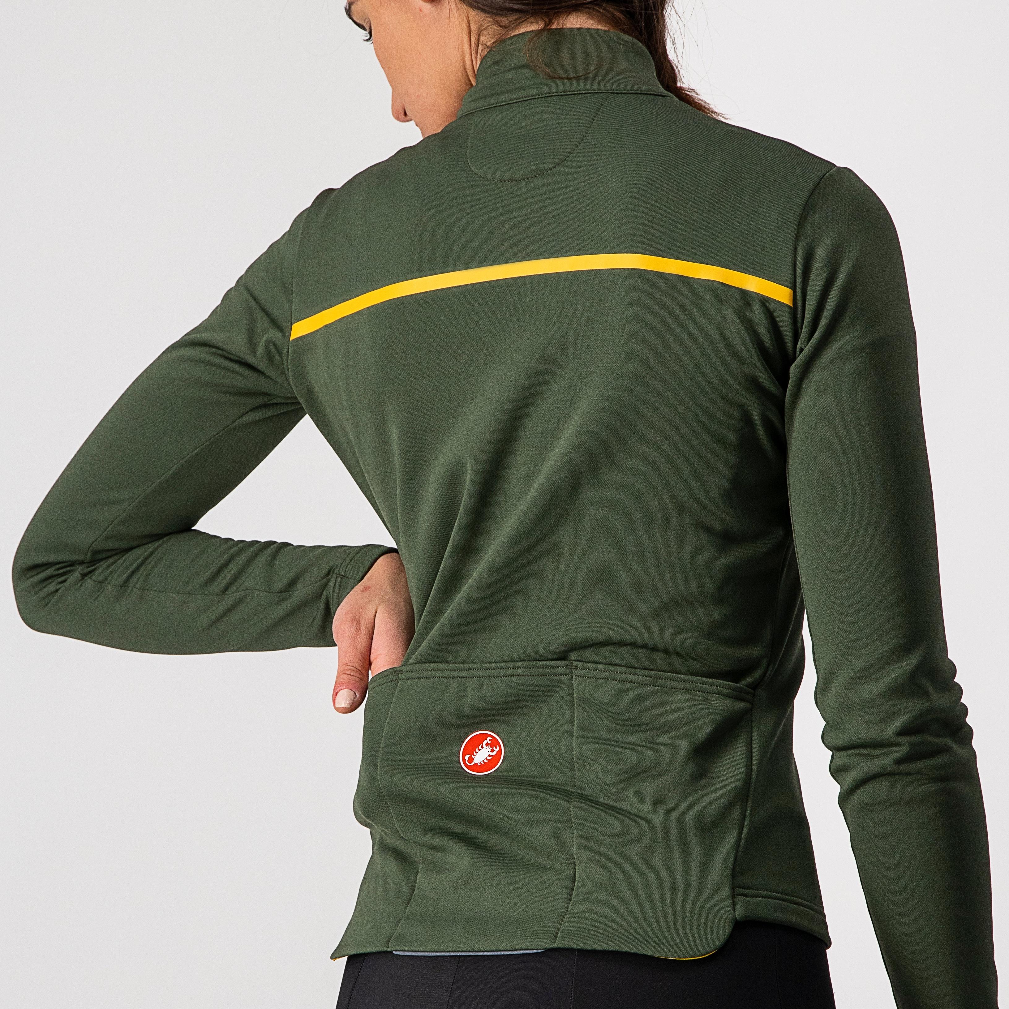 Sinergia 2 jersey fz - military green/saffron - castelli