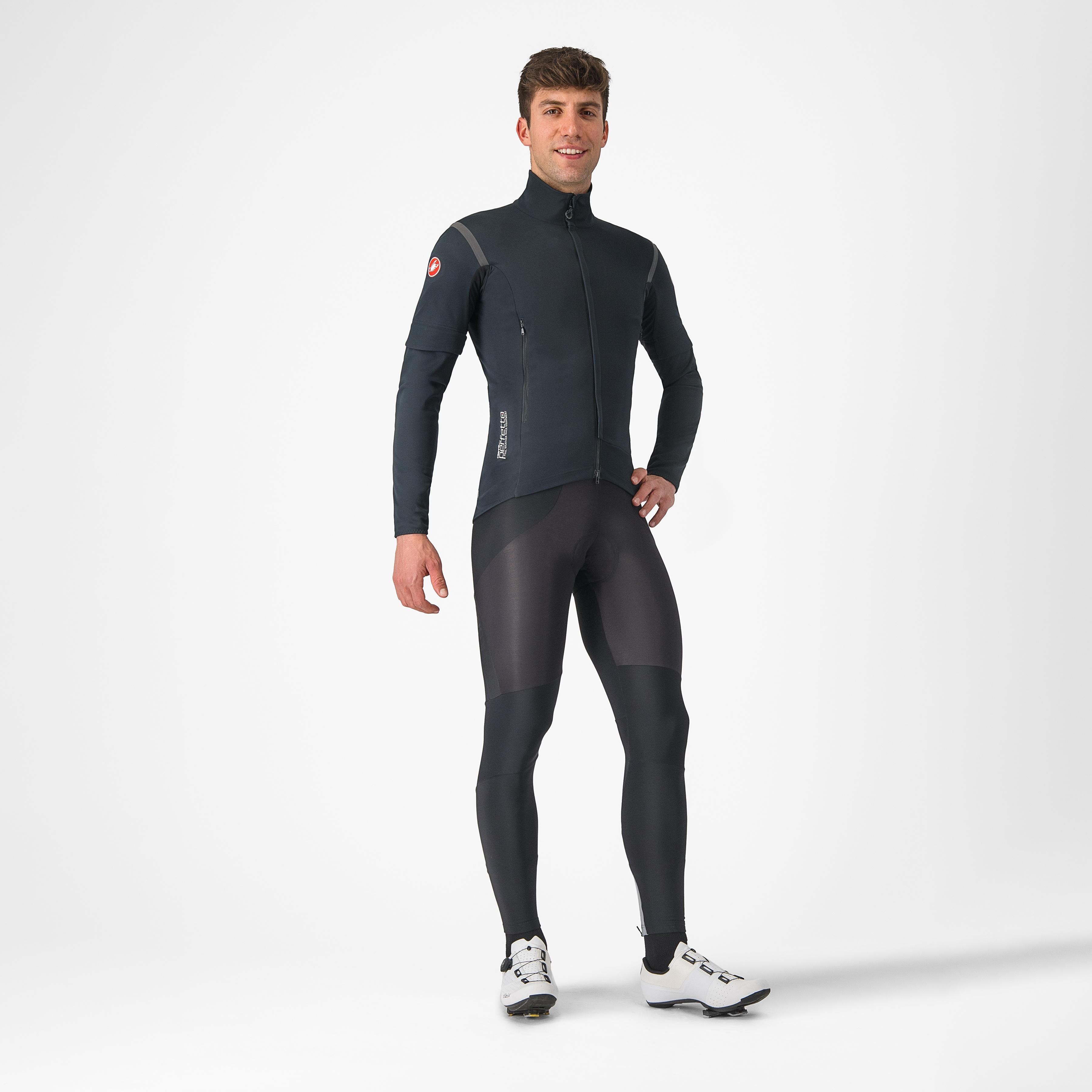 Perfetto ros 2 convertible jacket - light black/black reflex - castelli