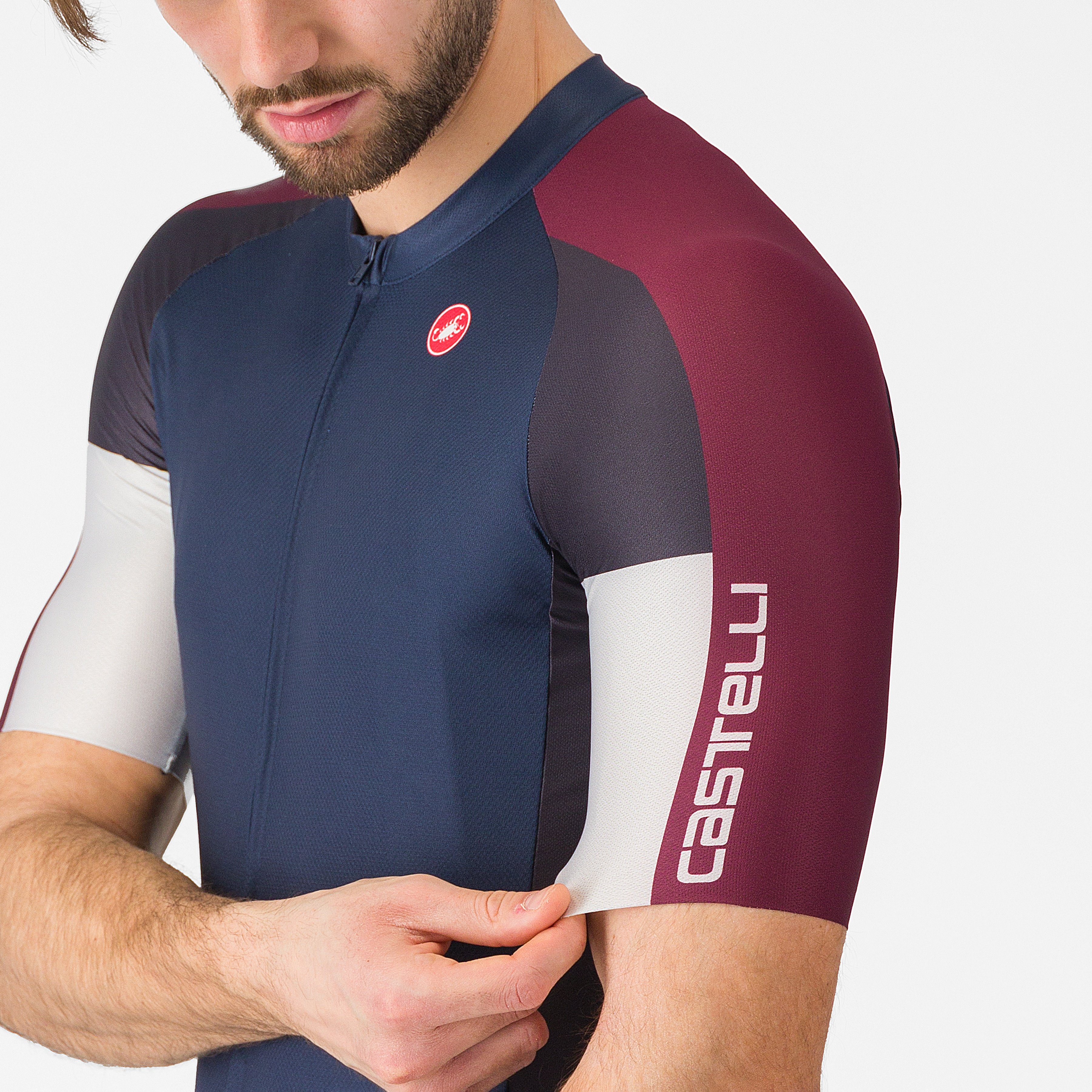 Entrata 6 jersey - belgian blue/deep bordeaux-sil - castelli
