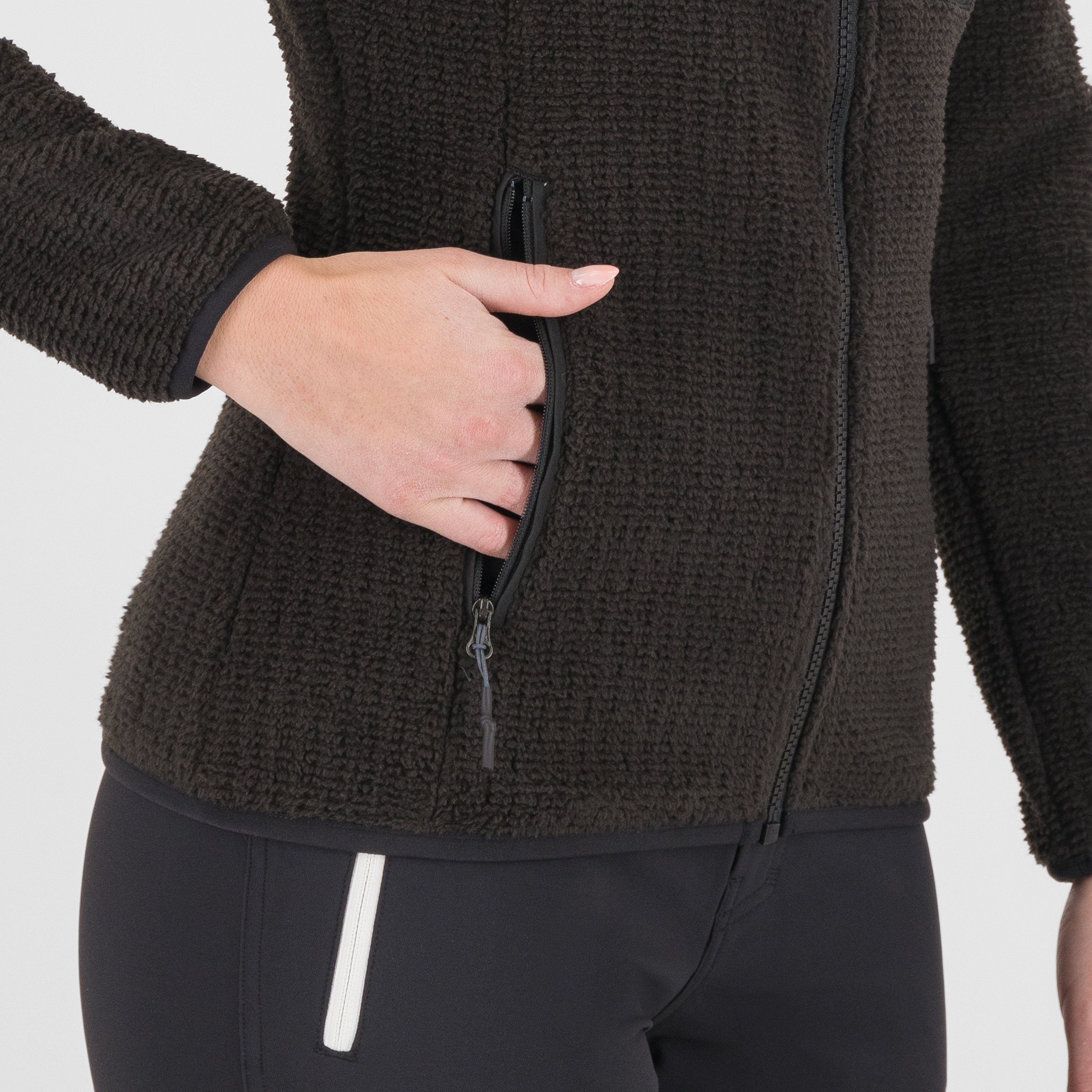 Rocchetta evo hoodie w fleece - black - karpos
