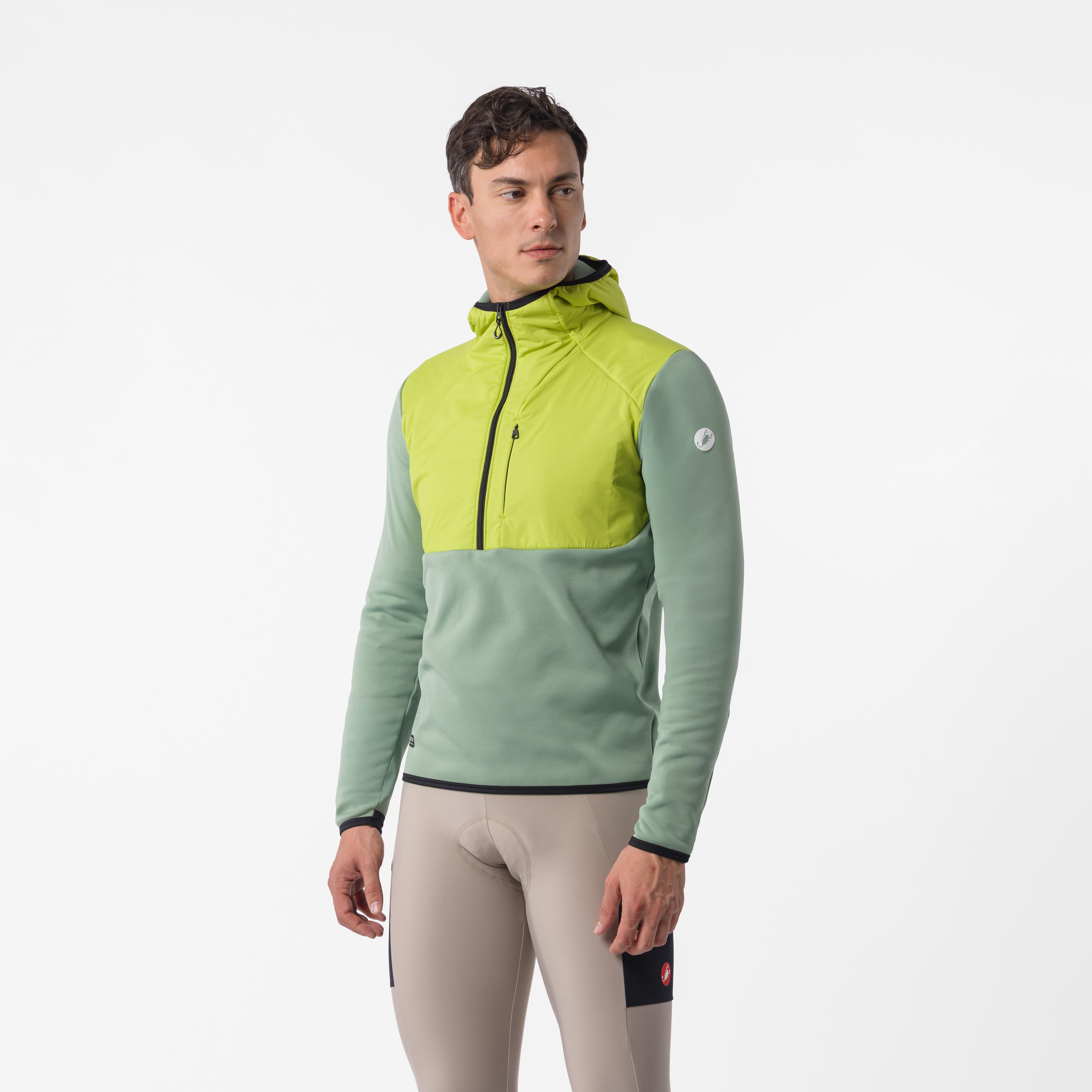 Unltd roam hoodie - green pepper/kiwi - castelli