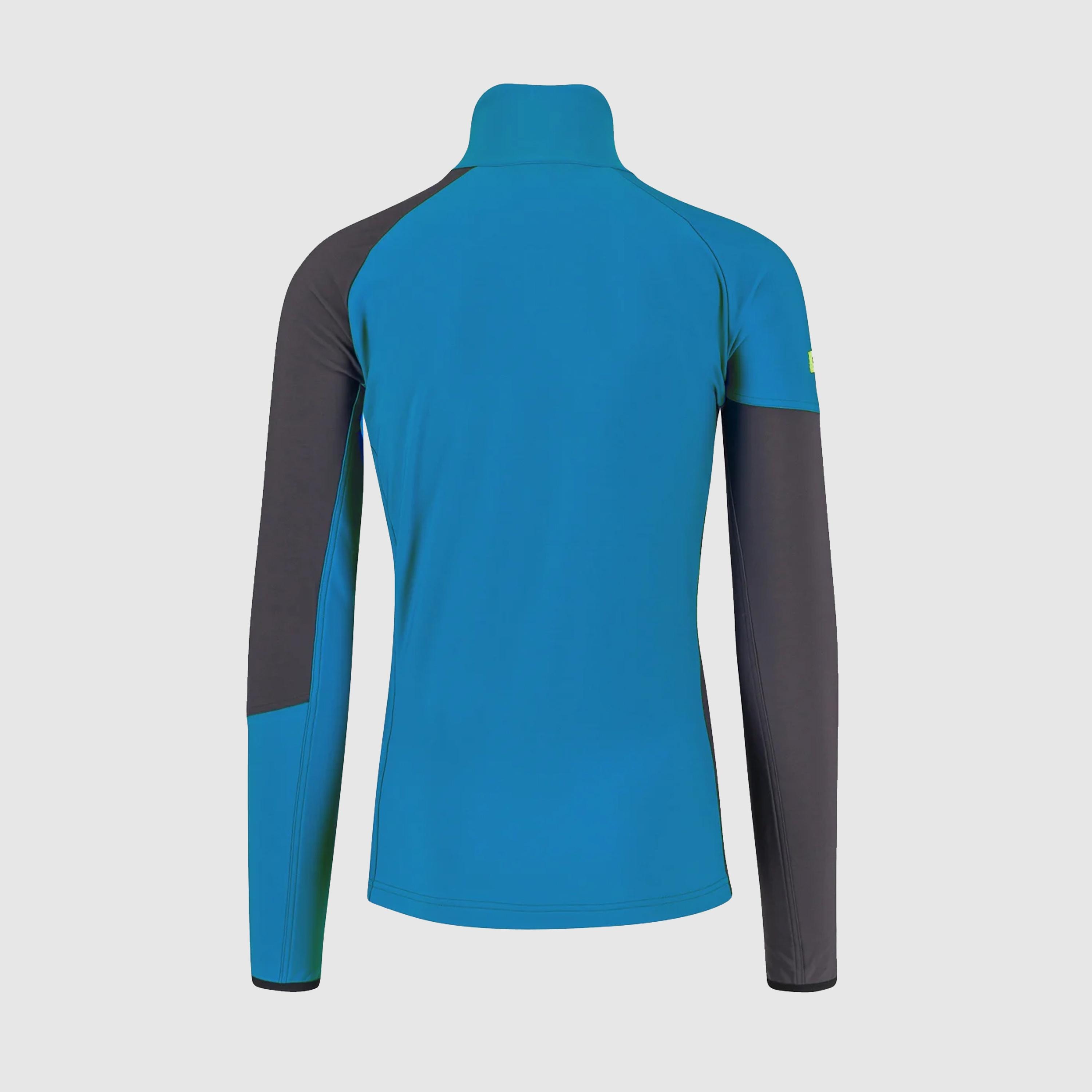 Santino full-zip fleece - blue jewel dark grey - karpos