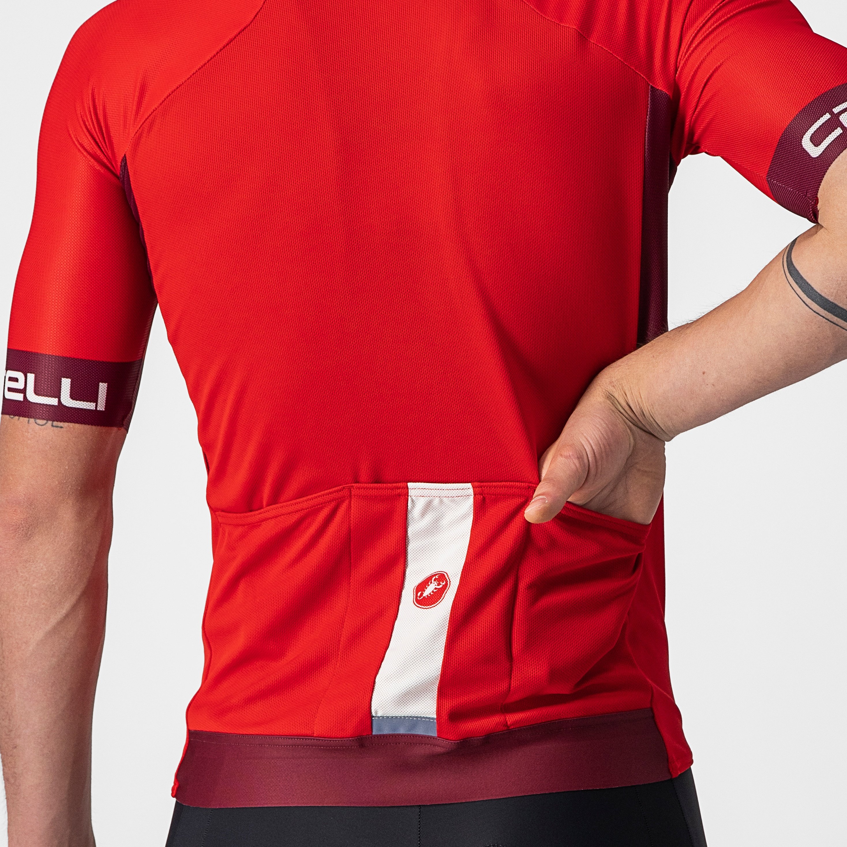 Entrata vi jersey - red/bordeaux-ivory - castelli