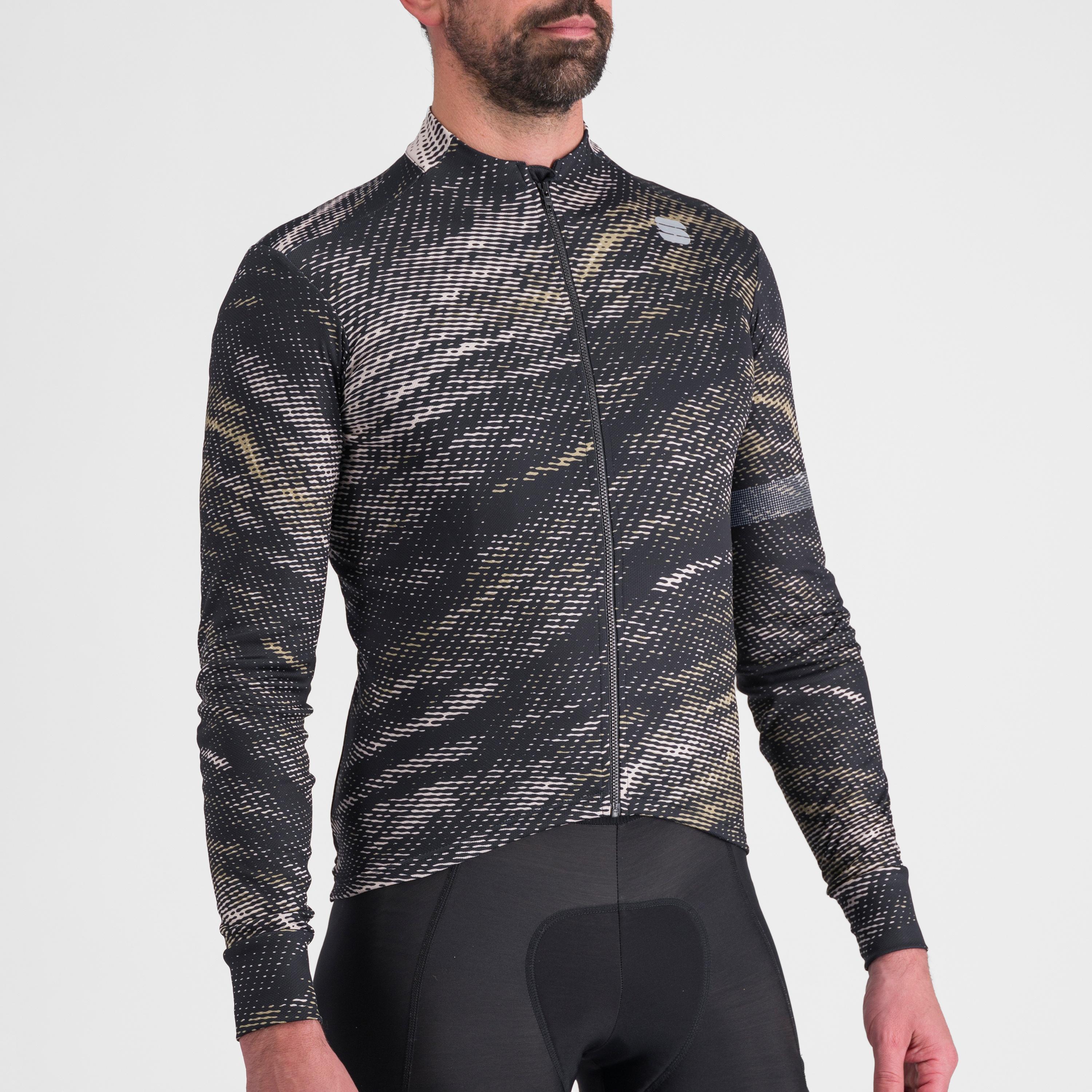 Cliff supergiara thermal jersey - black olive green cement - sportful