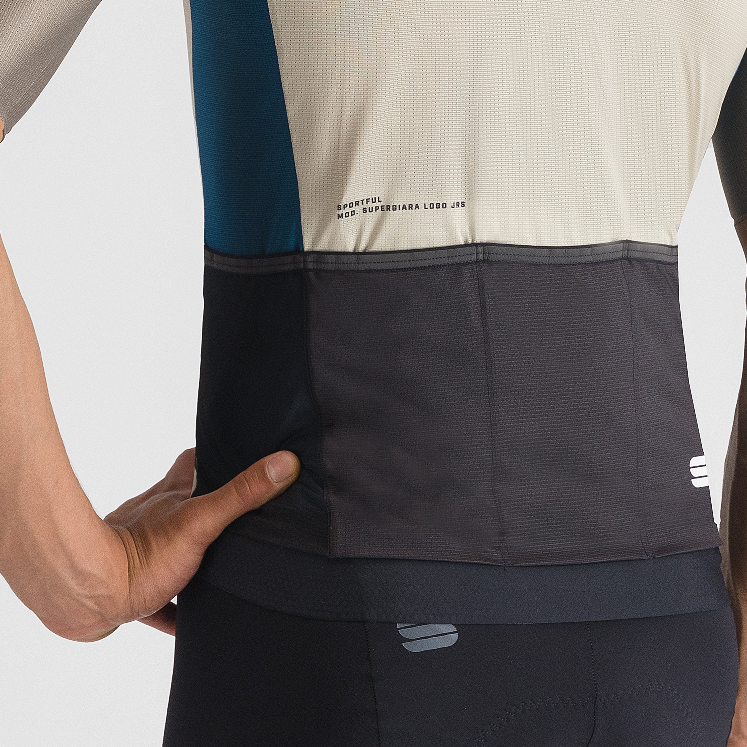 Supergiara logo jersey - abbey stone/olive green - sportful