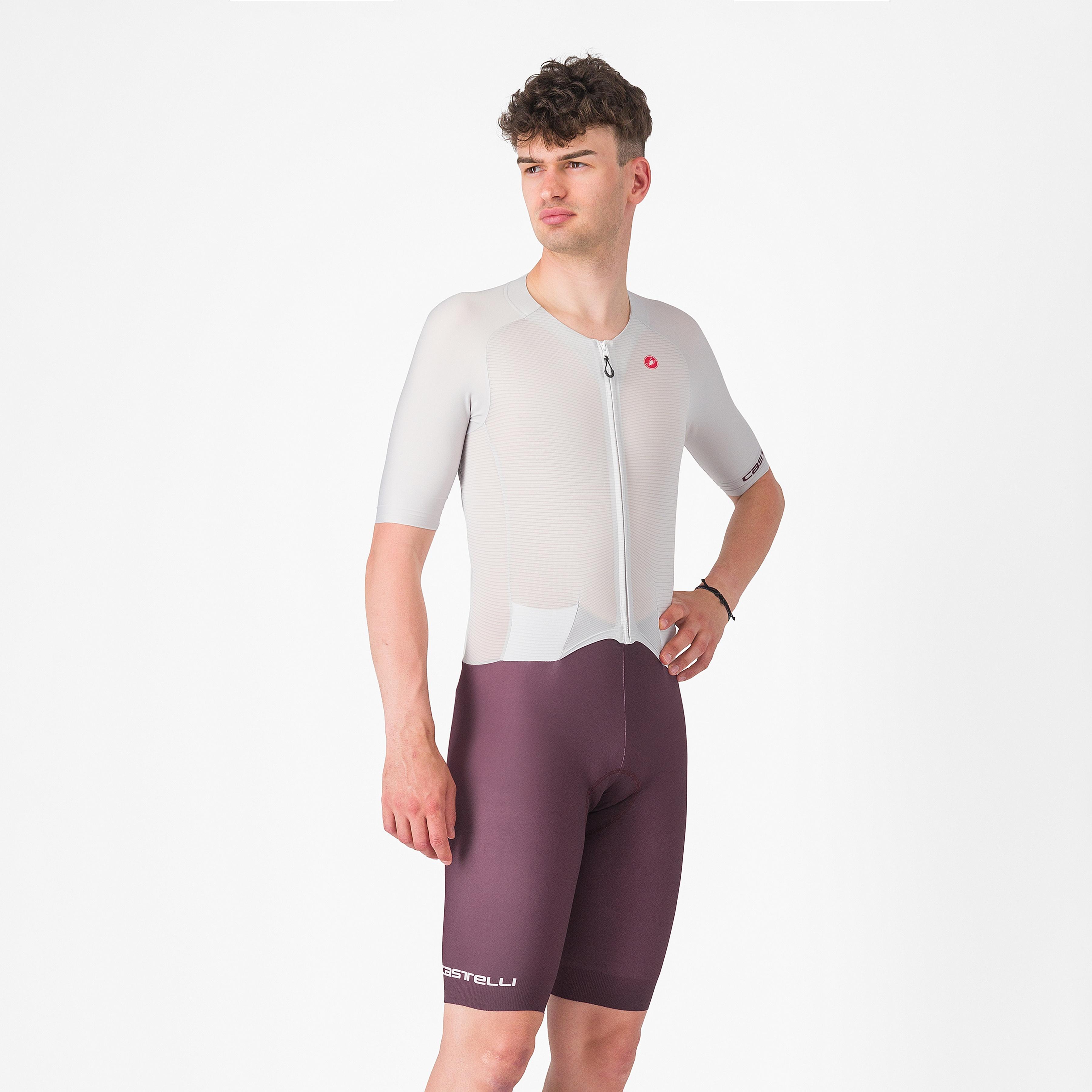Sanremo btw speed suit x2 - silver gray bordeaux - castelli