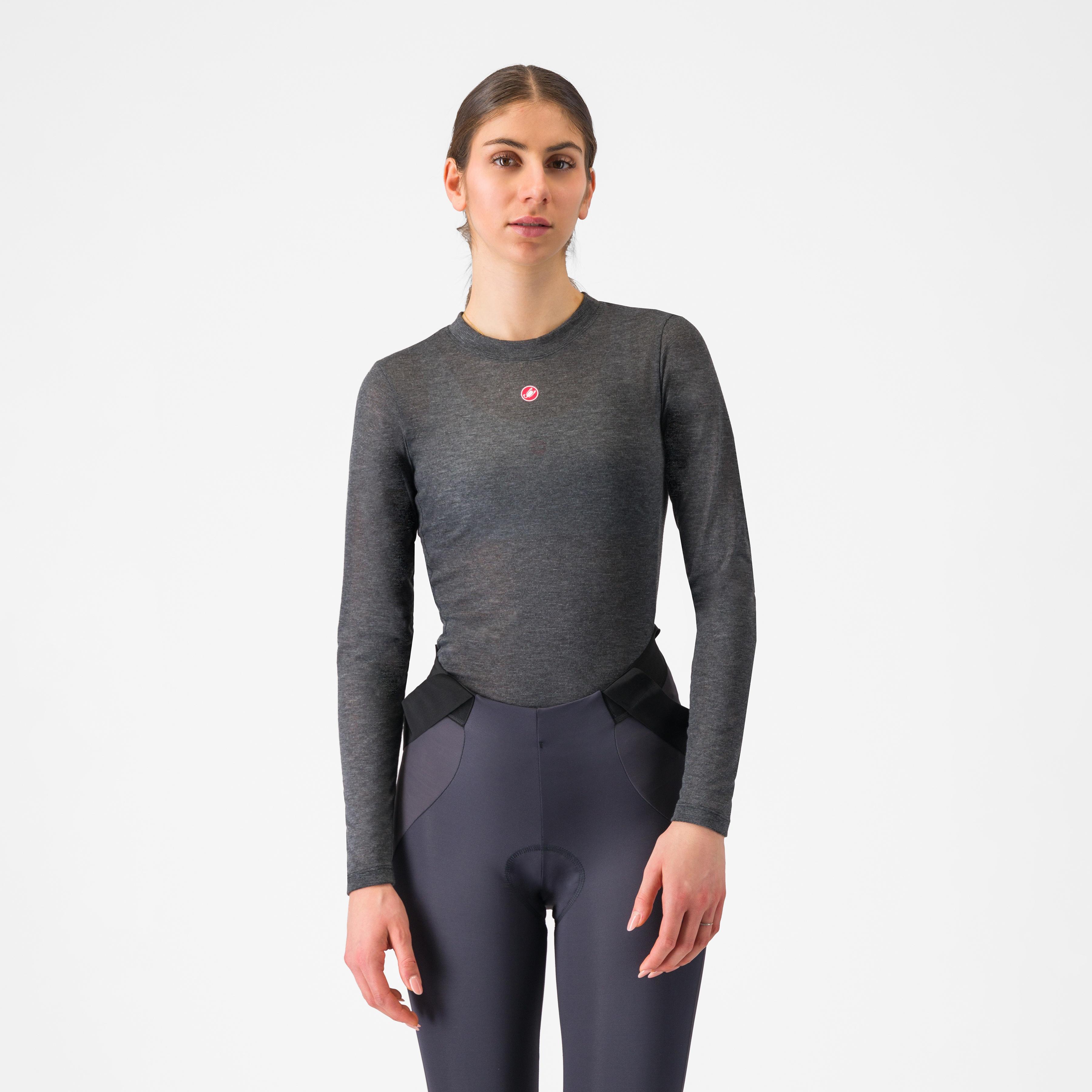 Medio base layer w long sleeve - melange gray - castelli