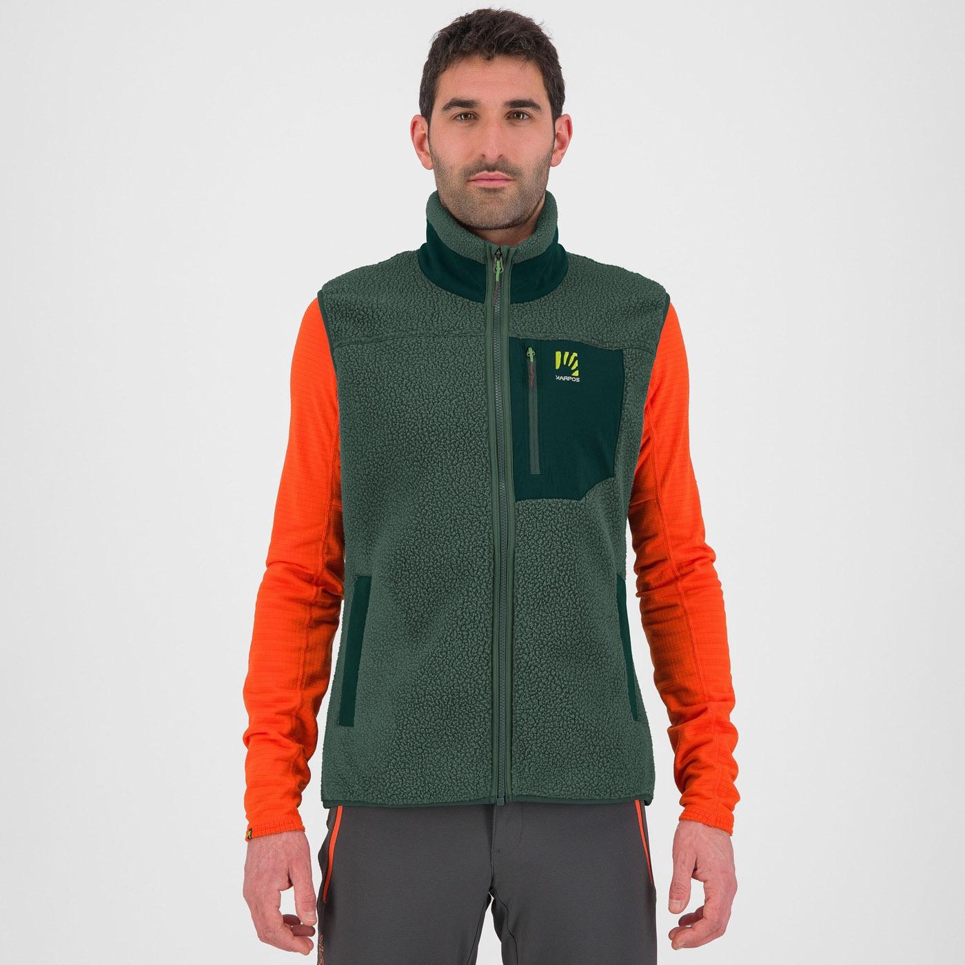 80's fleece vest - jungle green/forest - karpos