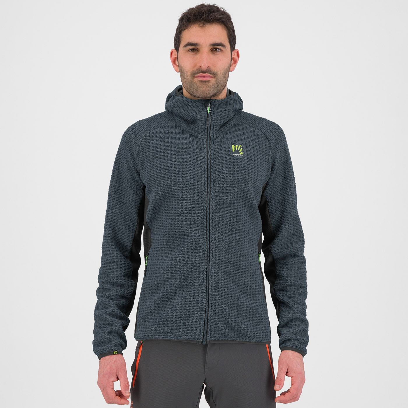 Rocchetta hoodie fleece - dark slate/black - karpos