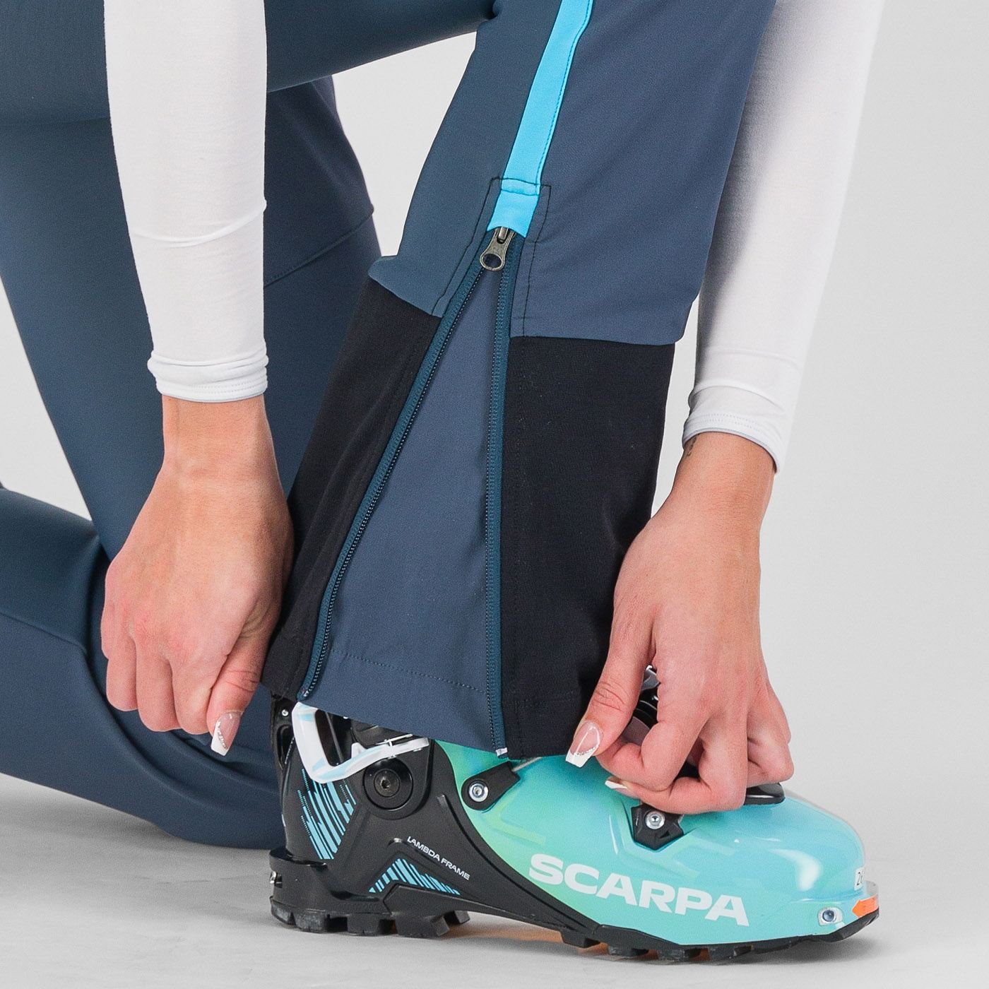 Grand mont w skimo pant - midnight/blue atoll - karpos