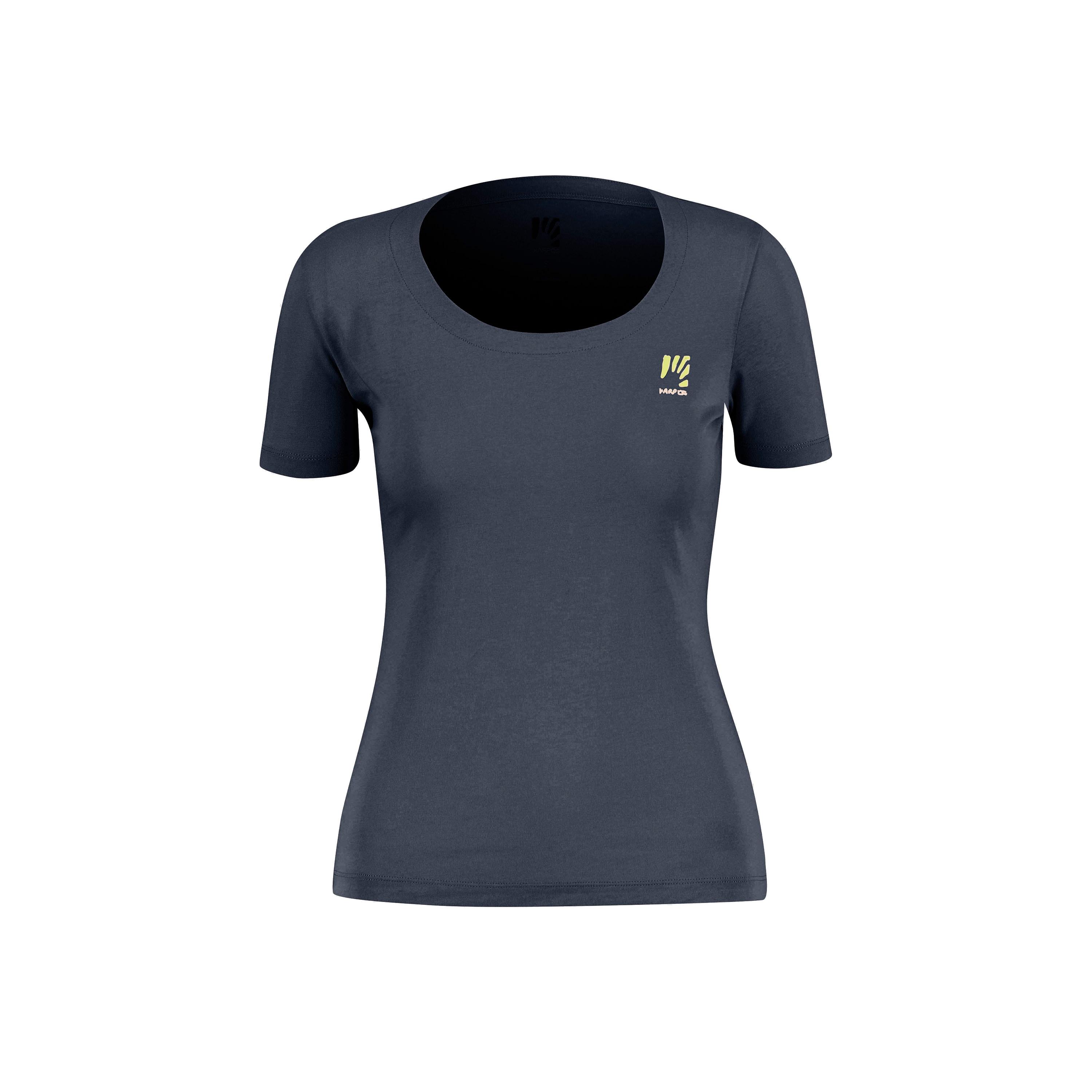 Loma cotton w t-shirt - ombre blue / logo print - karpos