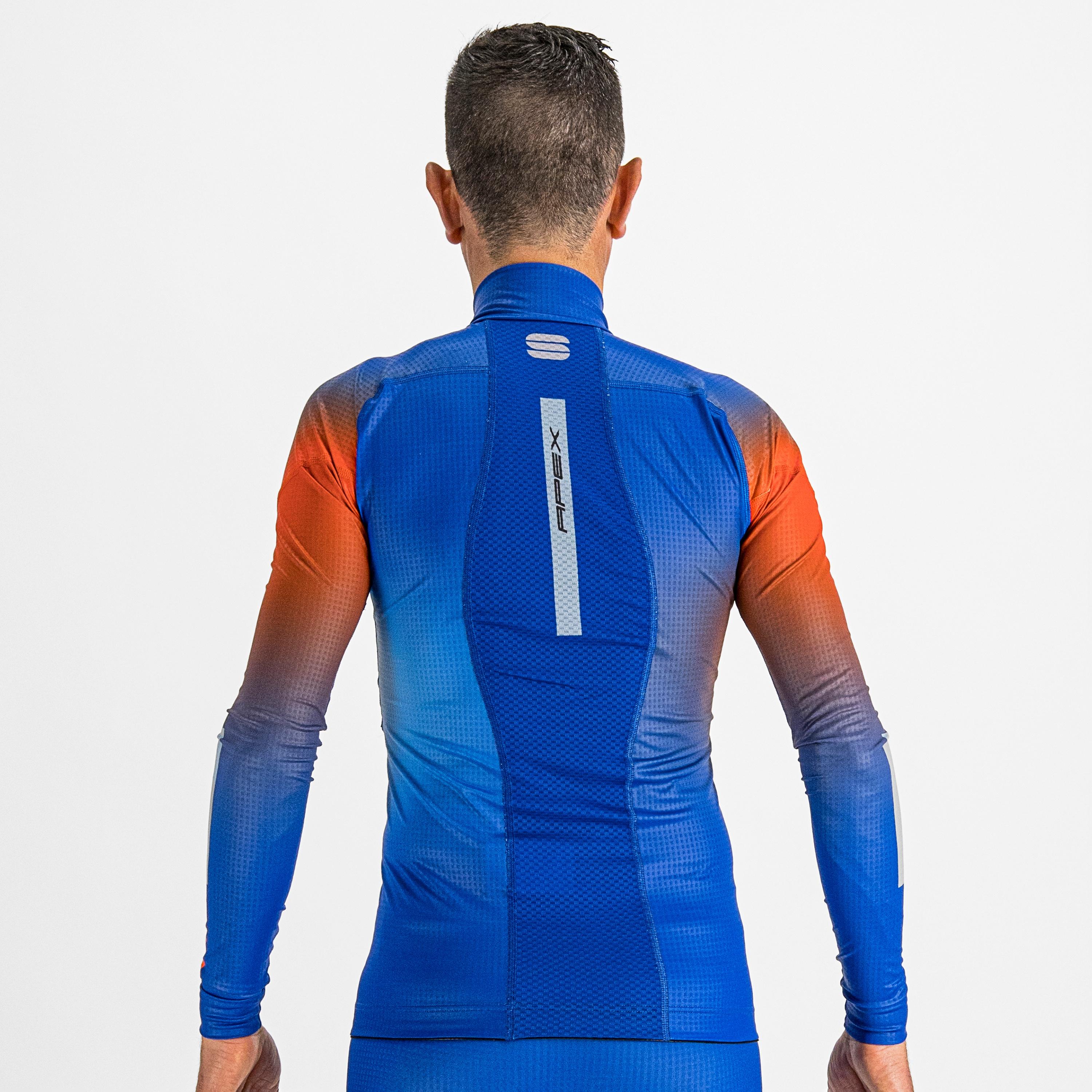 Apex jersey - blue ceramic / fire red - sportful