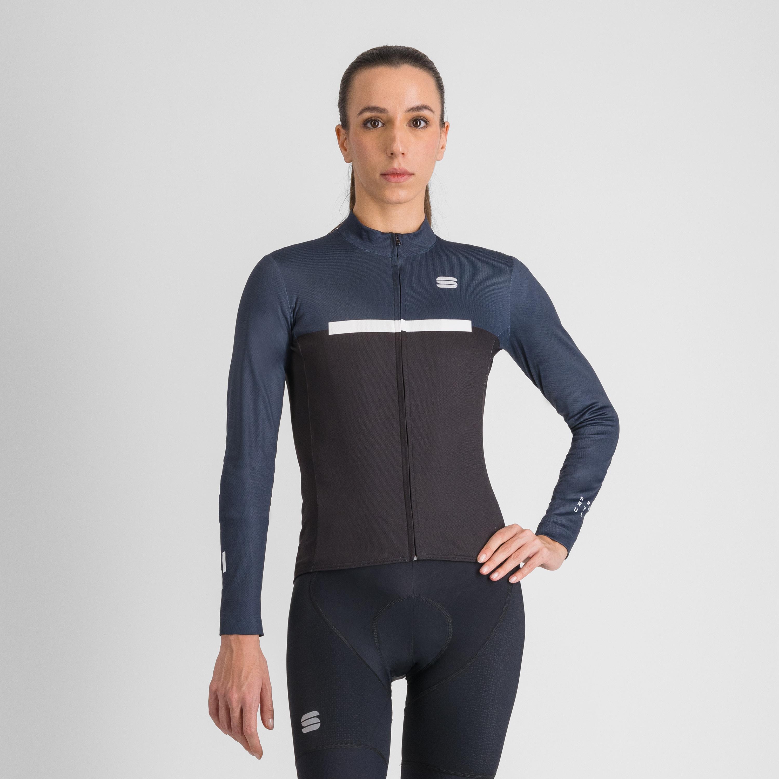 Pista w thermal jersey - black blu white - sportful