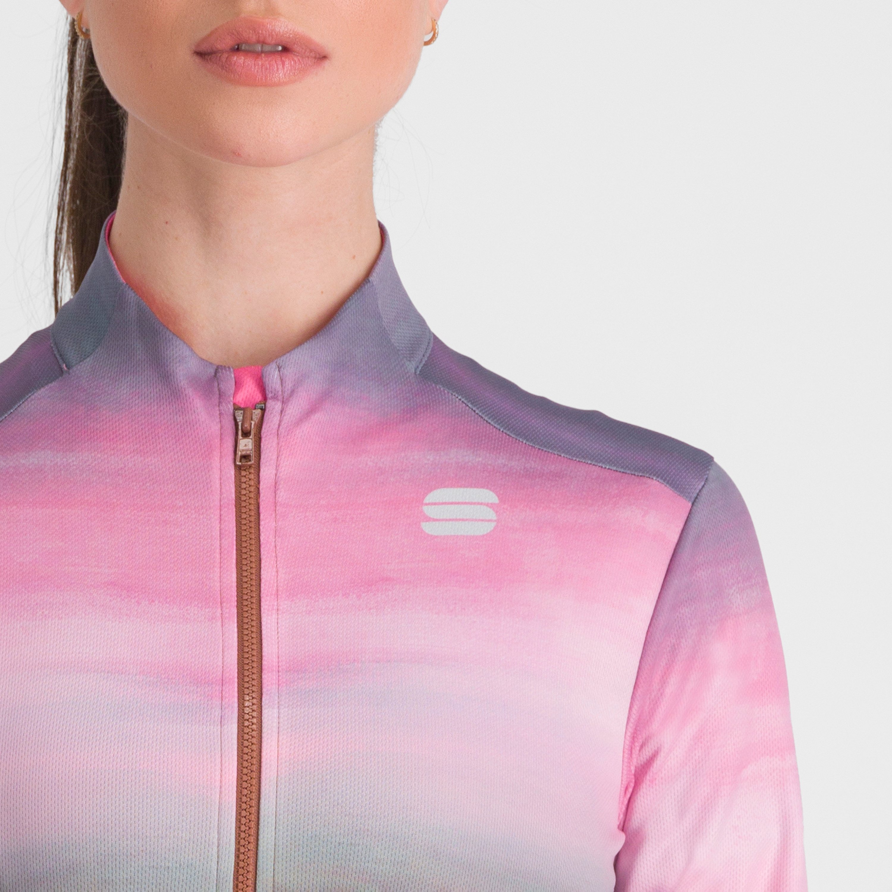 Flow supergiara w thermal jersey - cayenna red pink - sportful
